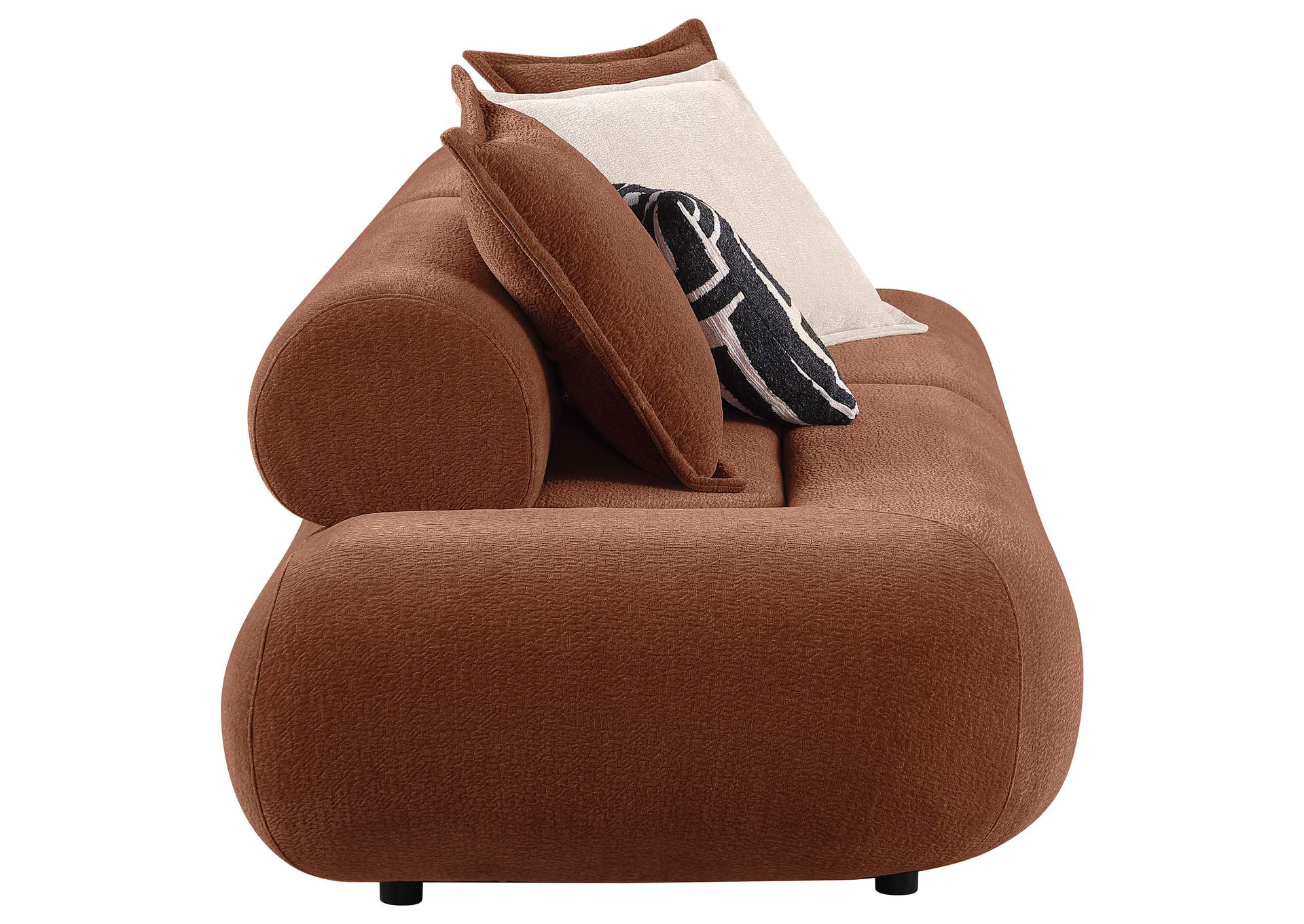 Byrne 105-inch Velvet Modular Bumper Sectional Sofa Rust image 5