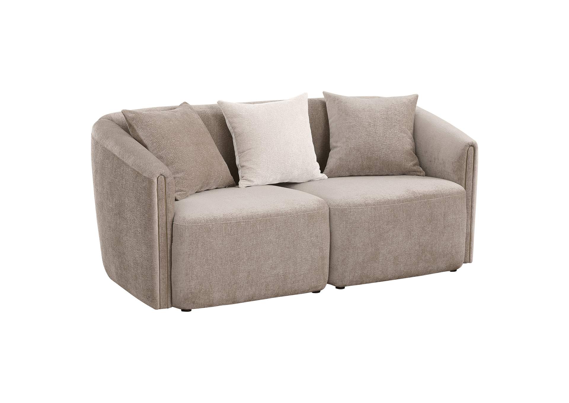 Townsend 3-piece Chenille Upholstered Sofa Set Latte