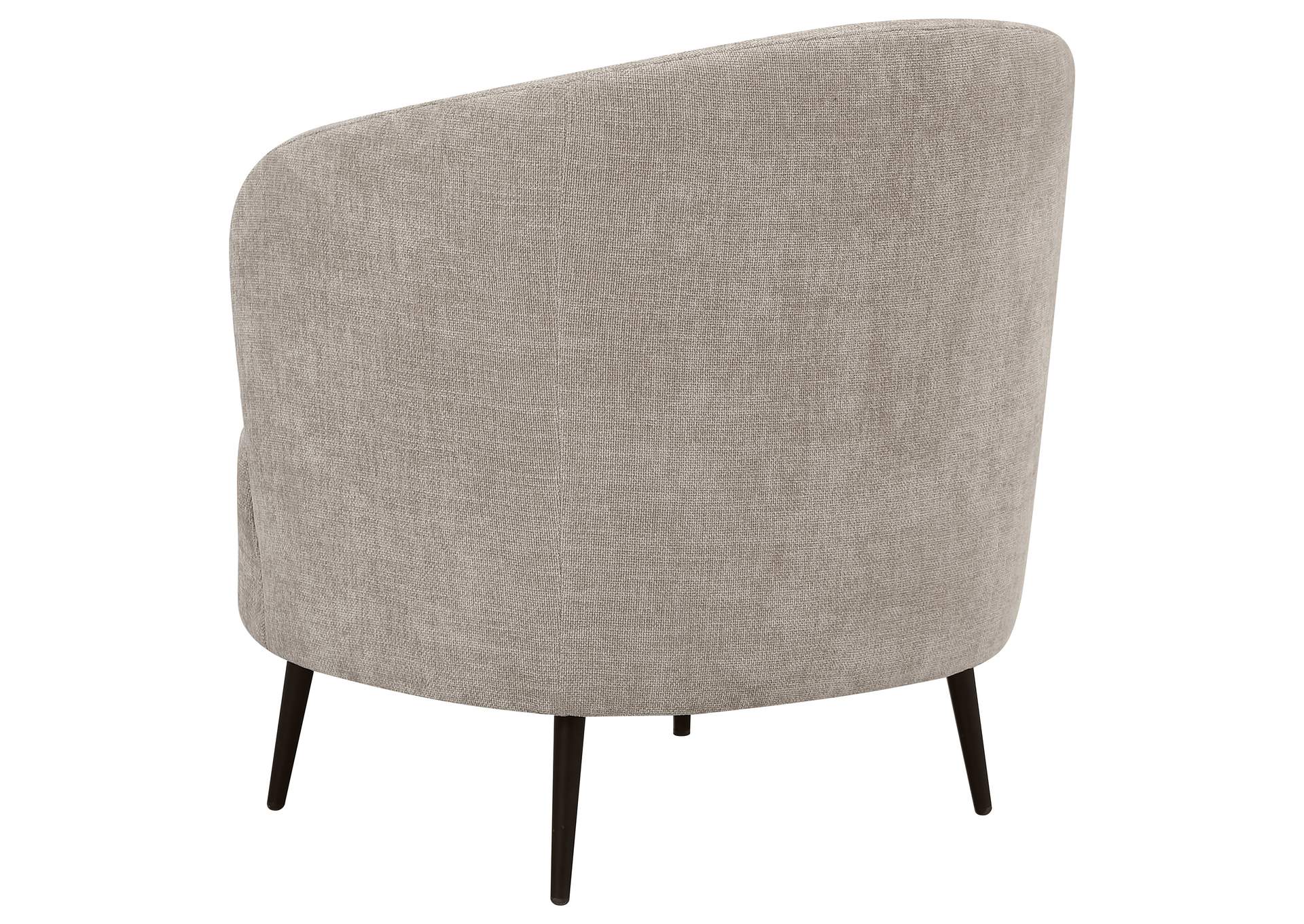 Ellorie Upholstered Channel Back Curved Chair Beige