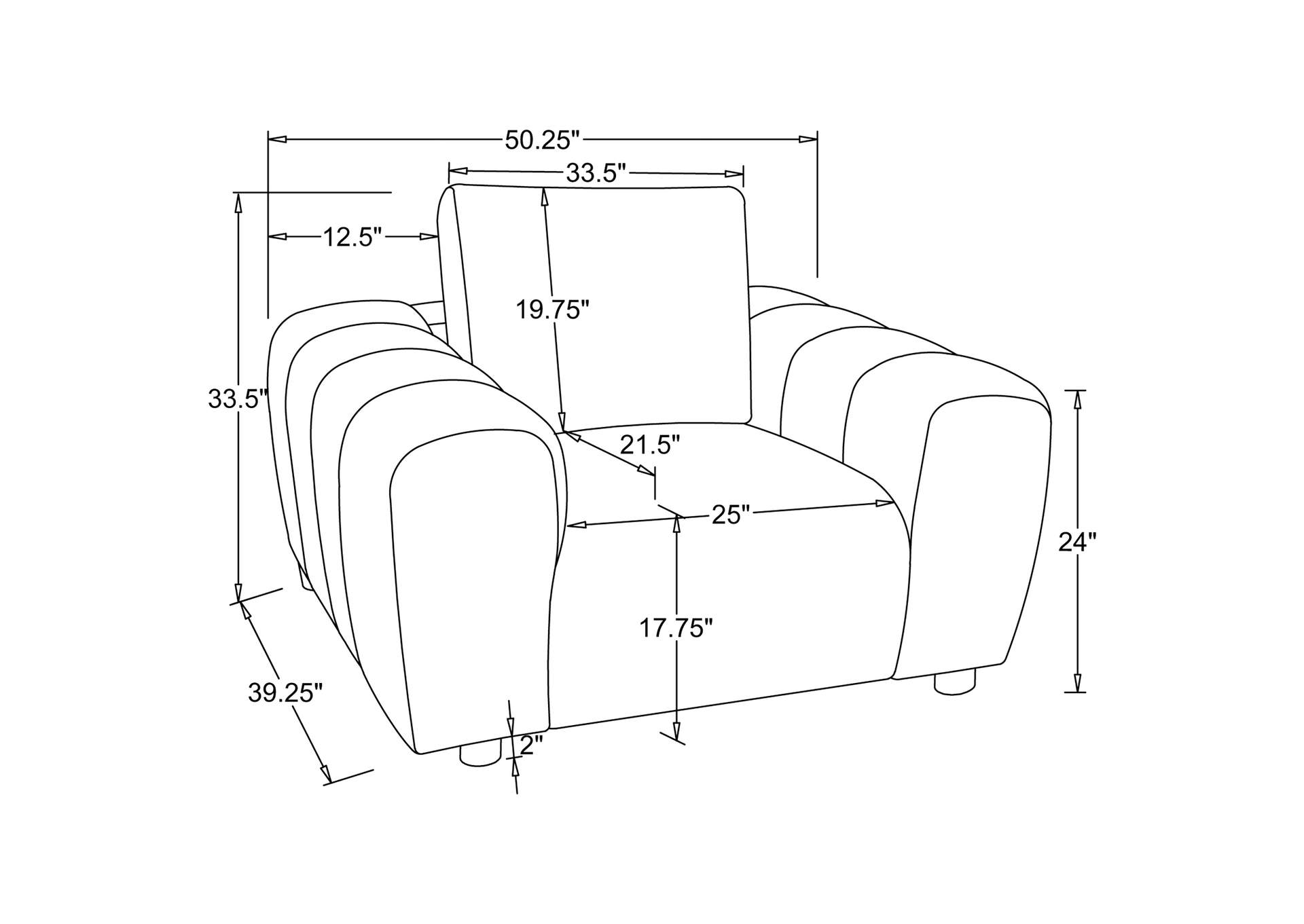 Burnett 3-piece Chenille Upholstered Sofa Set Ivory image 12