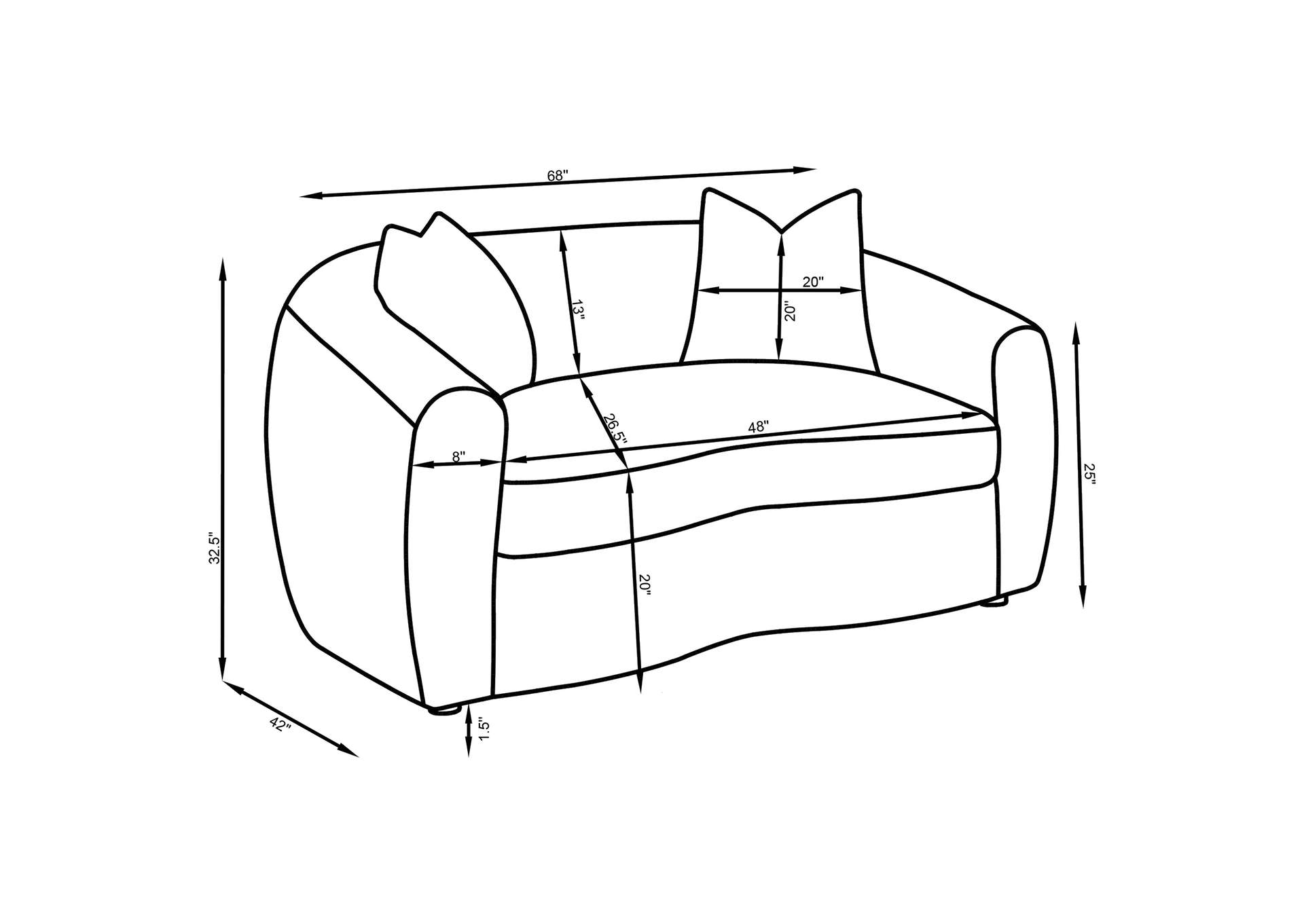Isabella 3-piece Fabric Upholstered Sofa Set Sand image 12