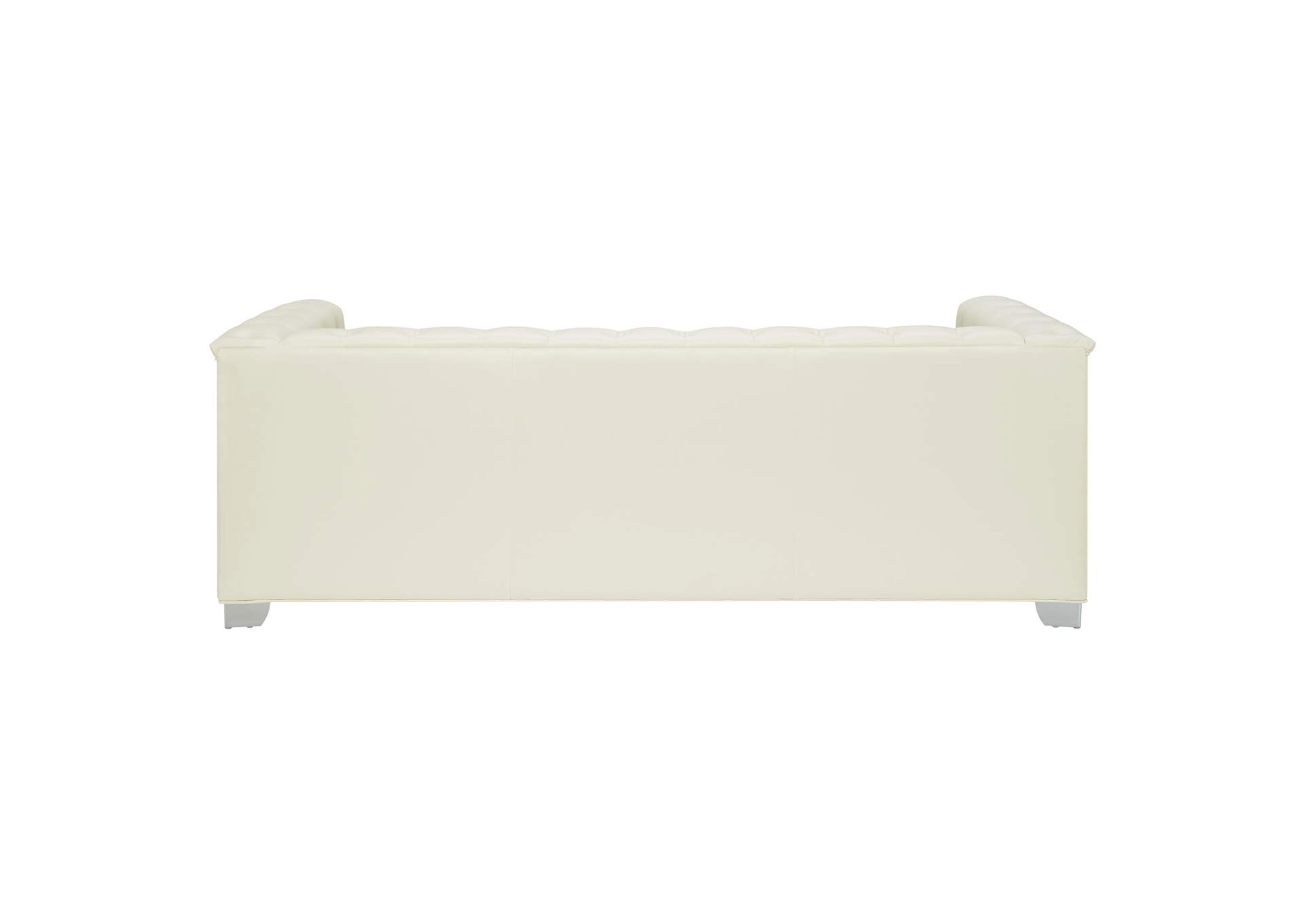 Chaviano Upholstered Track Arm Sofa Pearl White