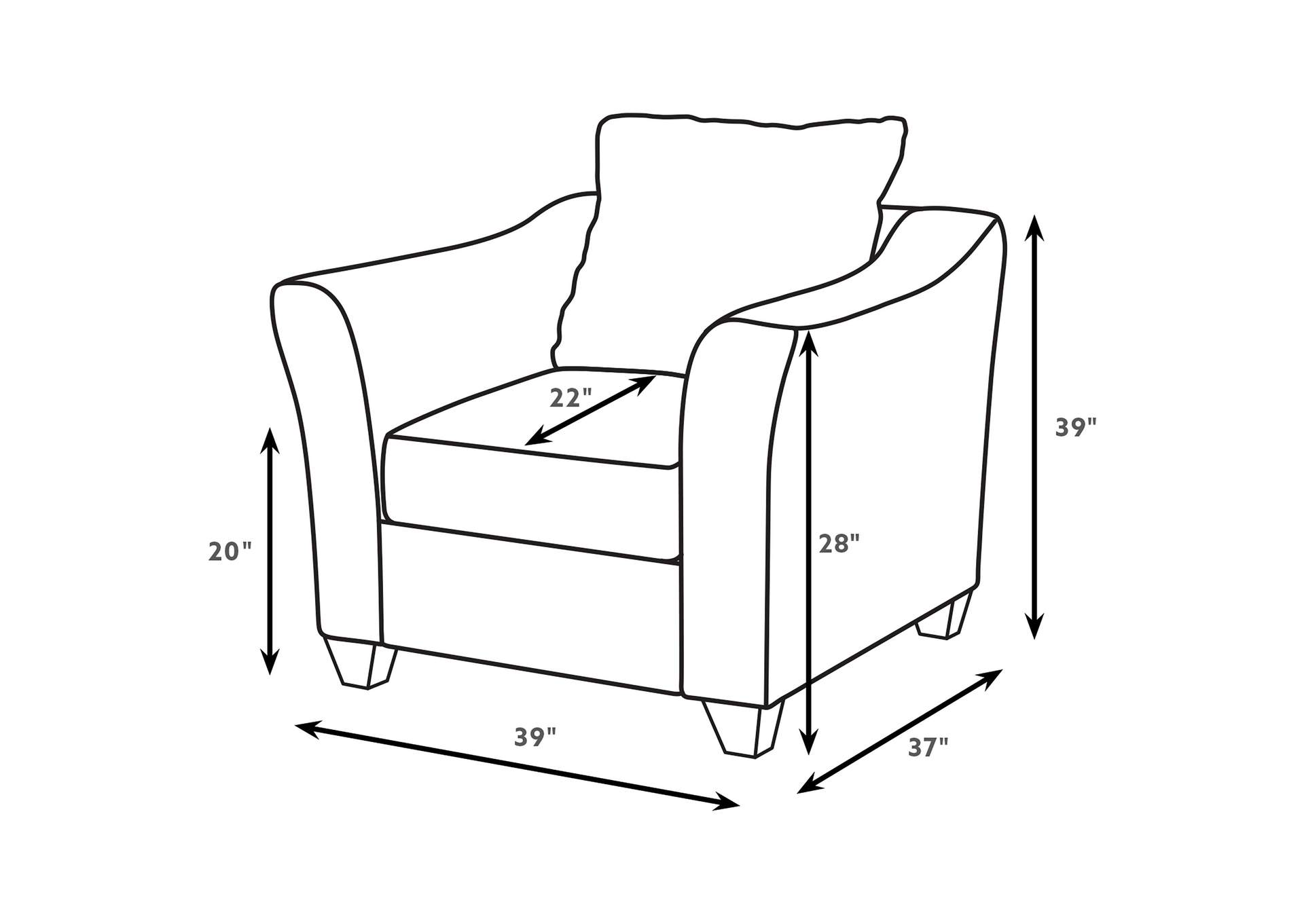 Salizar Upholstered Flared Arm Accent Chair Charcoal Grey image 13