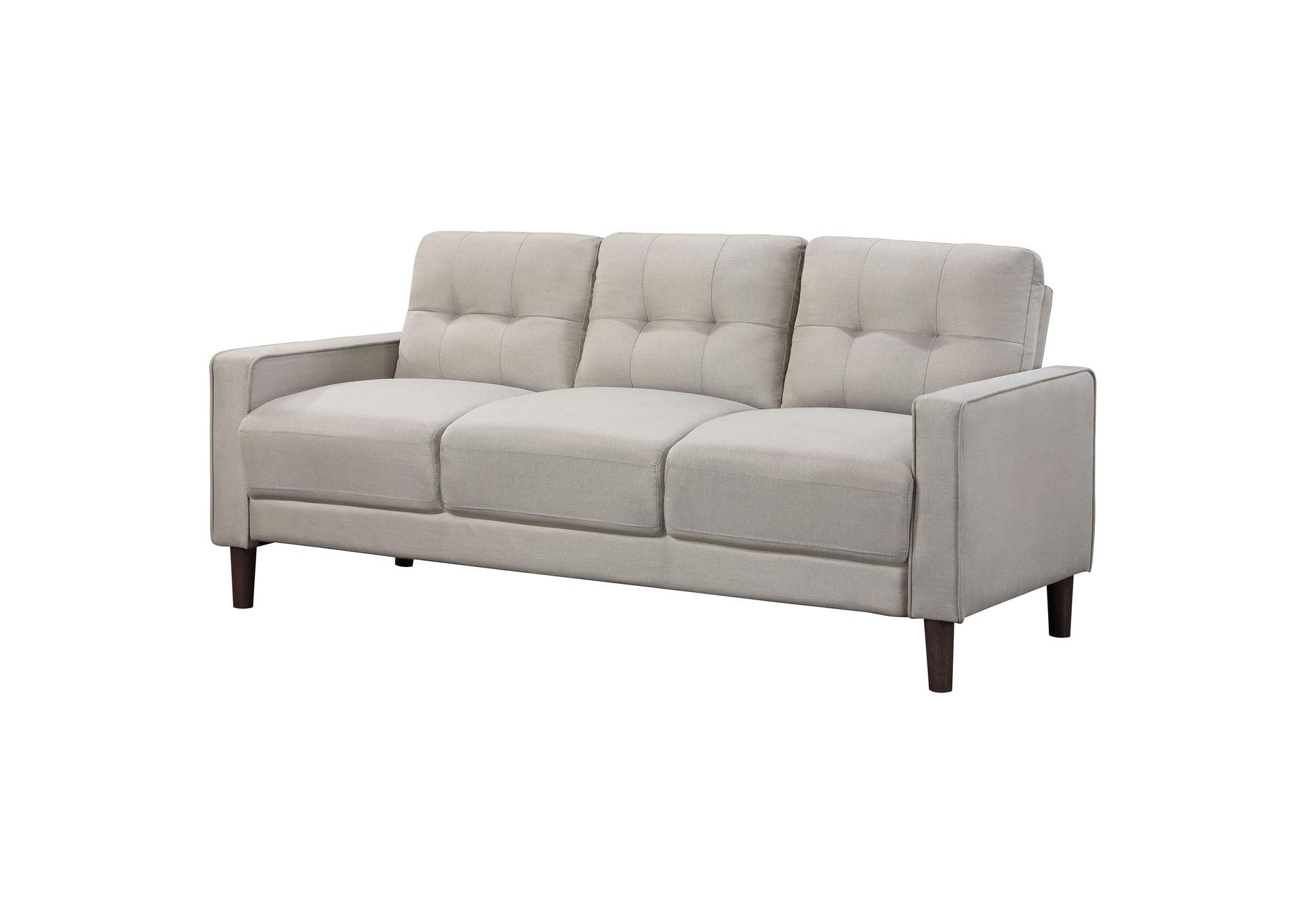 Bowen Upholstered Track Arm Tufted Sofa Beige