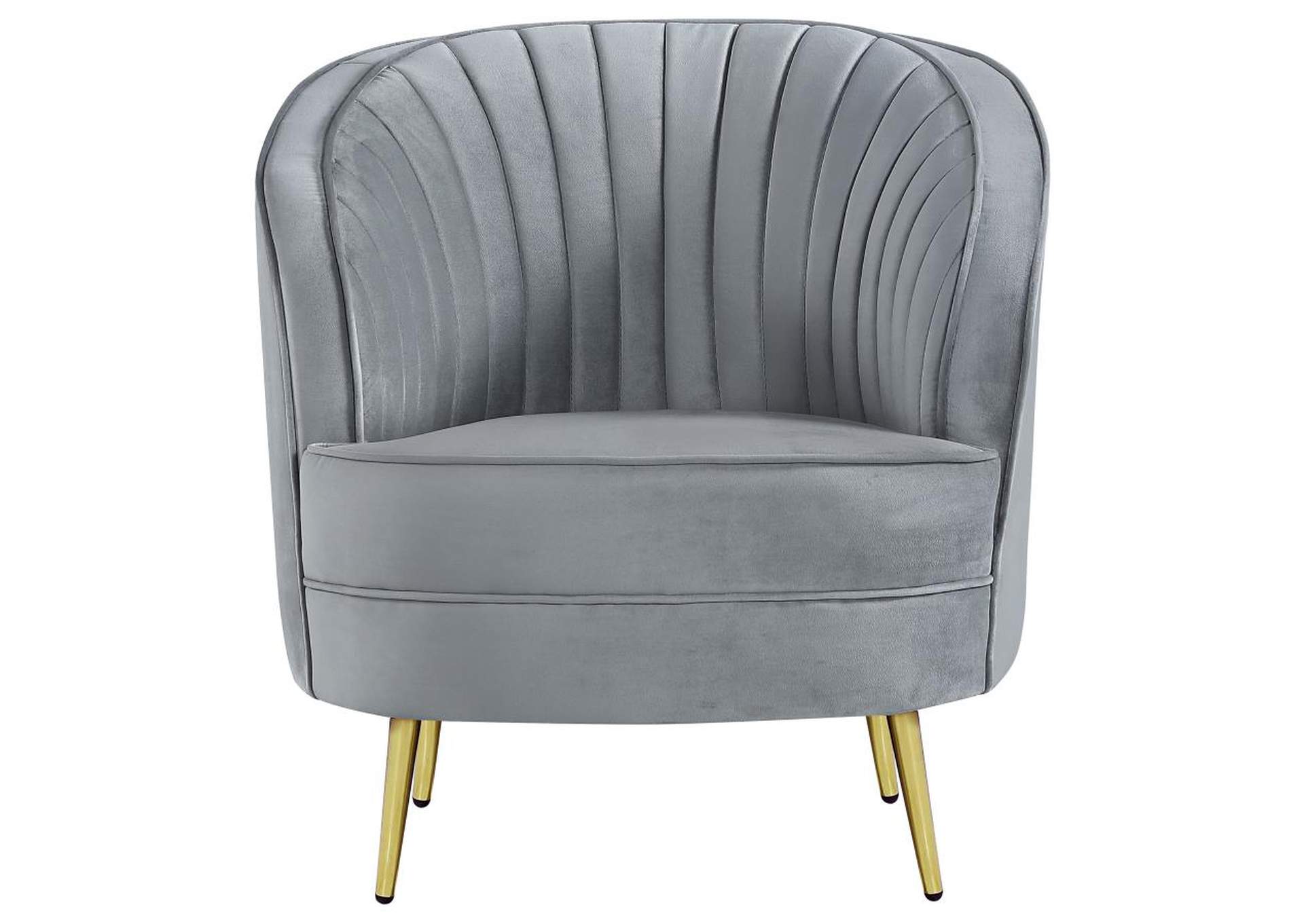 Sophia 3-piece Upholstered Living Room Set with Camel Back Grey and Gold image 11