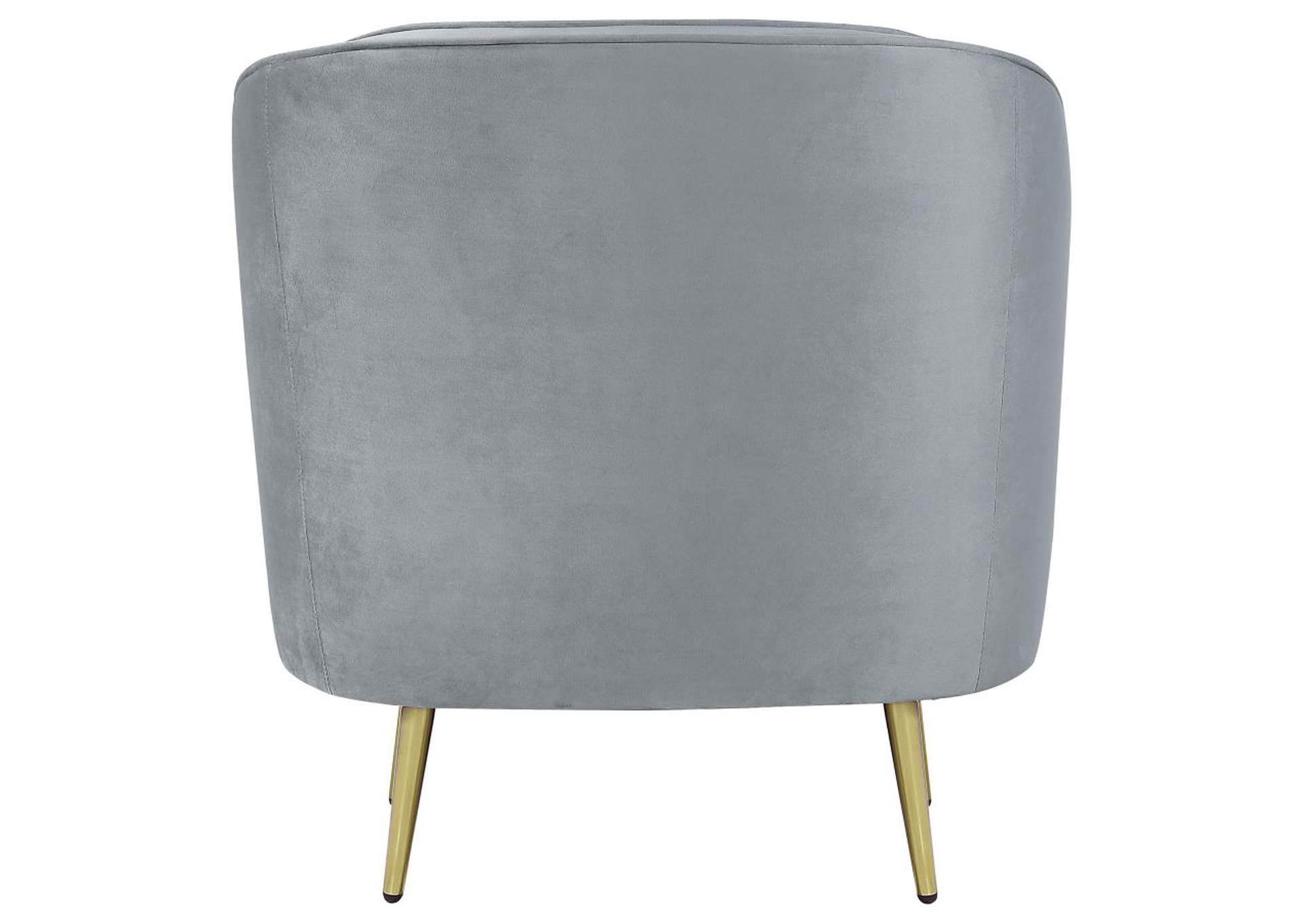 Sophia 3-piece Upholstered Living Room Set with Camel Back Grey and Gold image 12