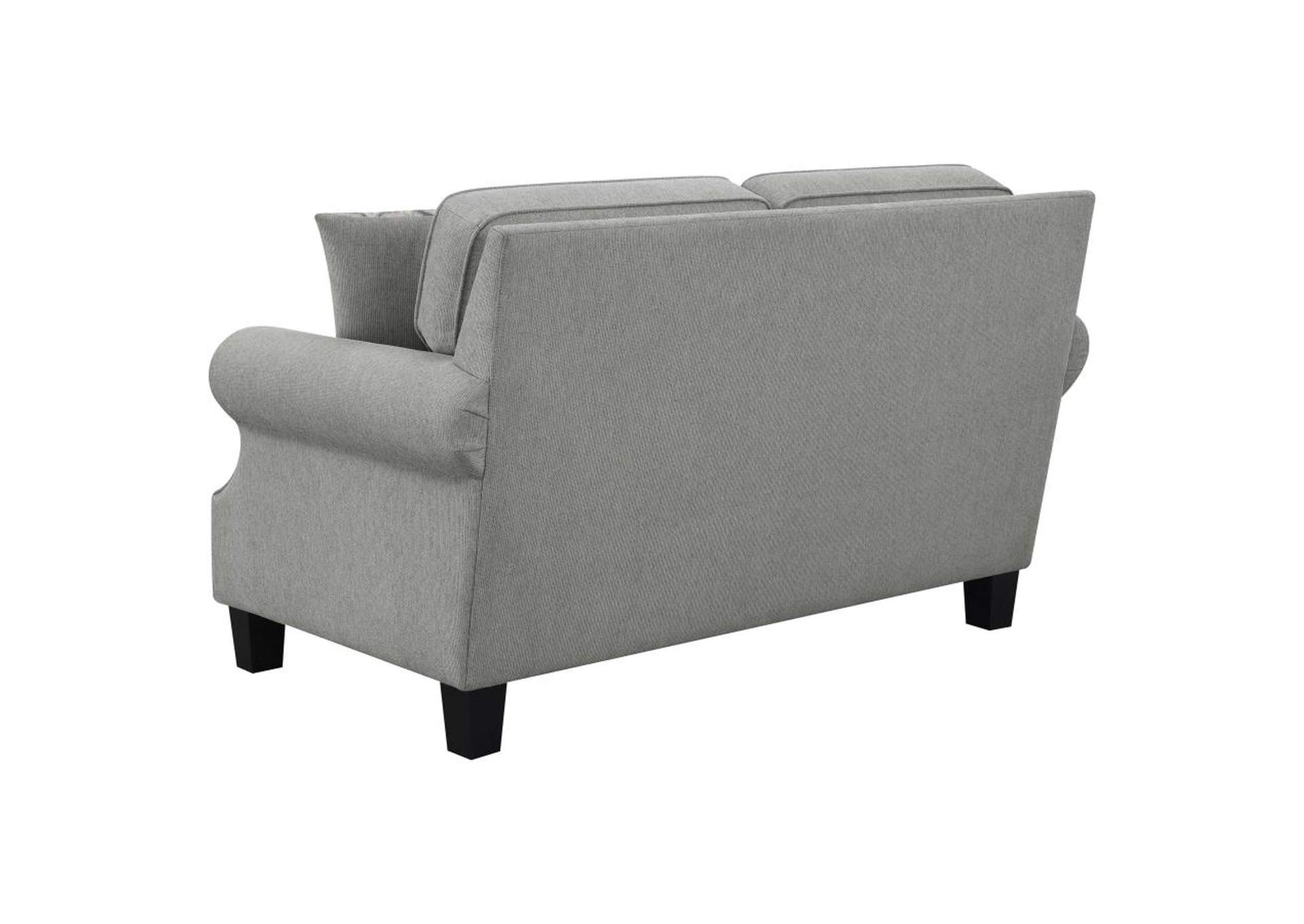 Sheldon Upholstered Living Room Set with Rolled Arms Grey image 8