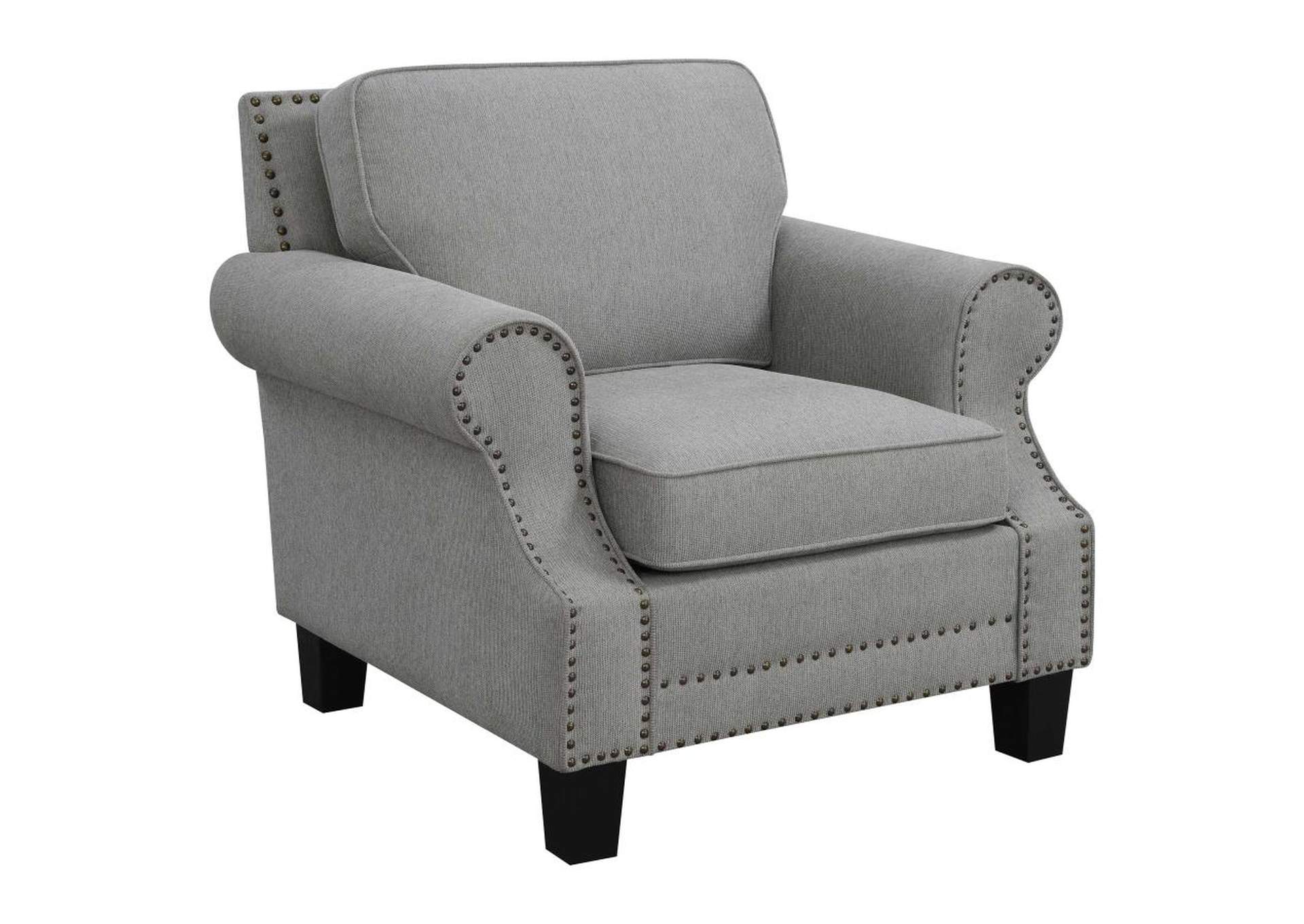 Sheldon Upholstered Living Room Set with Rolled Arms Grey image 9