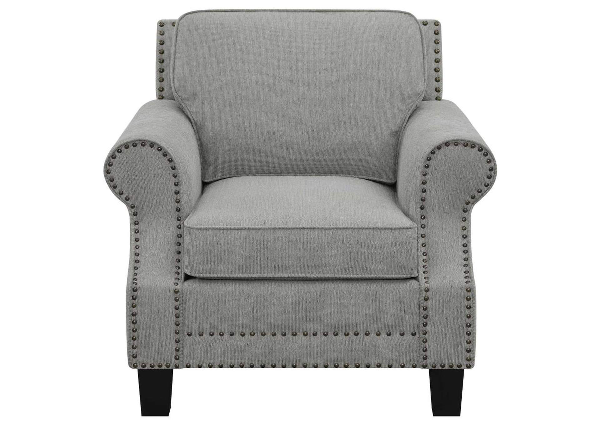 Sheldon Upholstered Living Room Set with Rolled Arms Grey image 10
