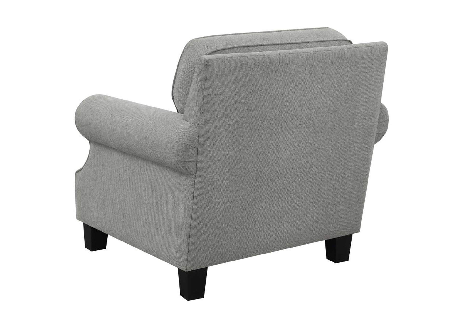 Sheldon Upholstered Living Room Set with Rolled Arms Grey image 11