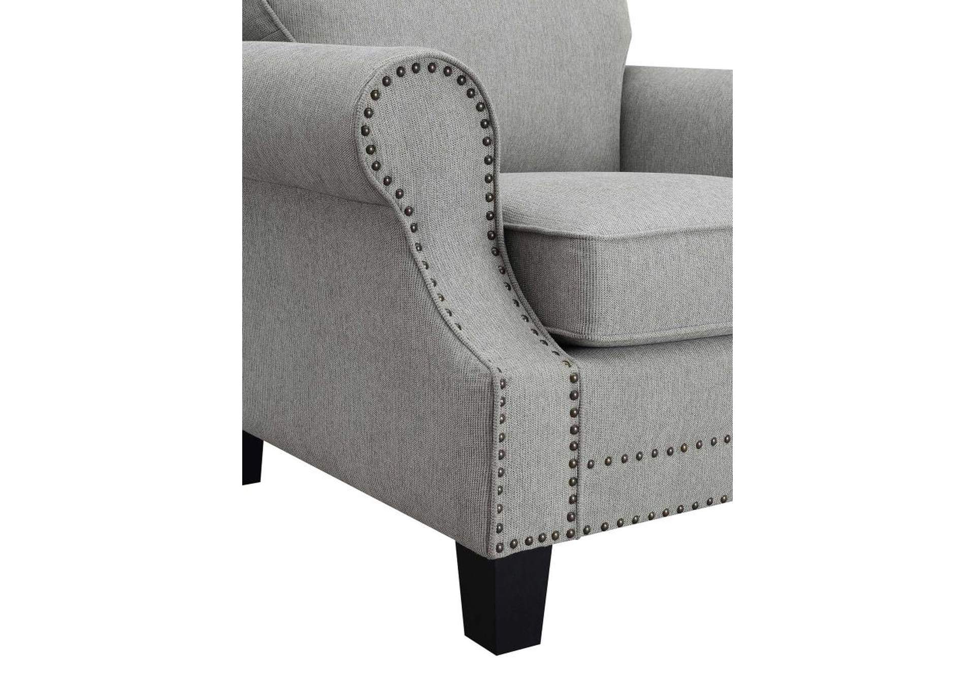 Sheldon Upholstered Living Room Set with Rolled Arms Grey image 12