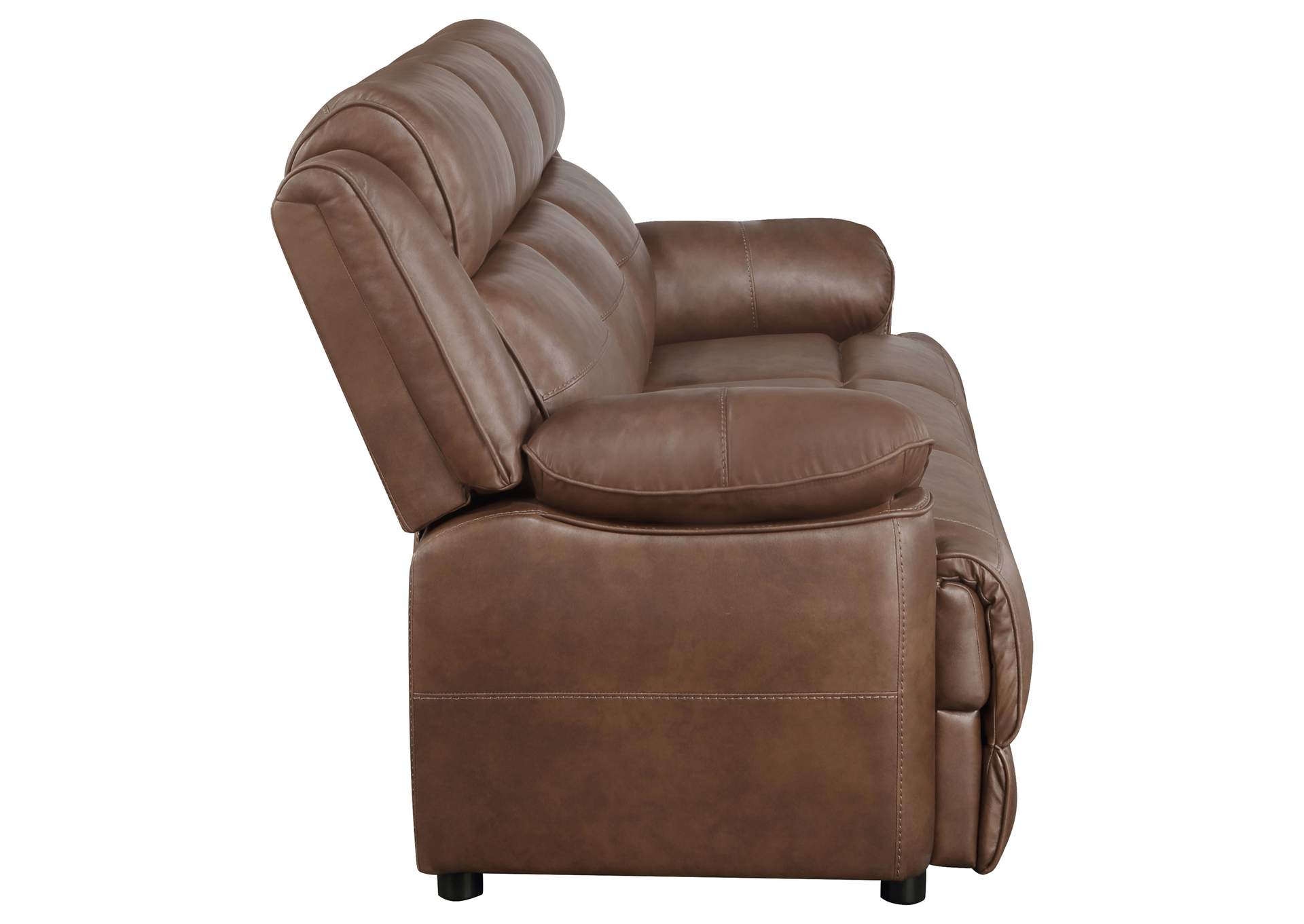 Ellington Upholstered Padded Arm Sofa Dark Brown