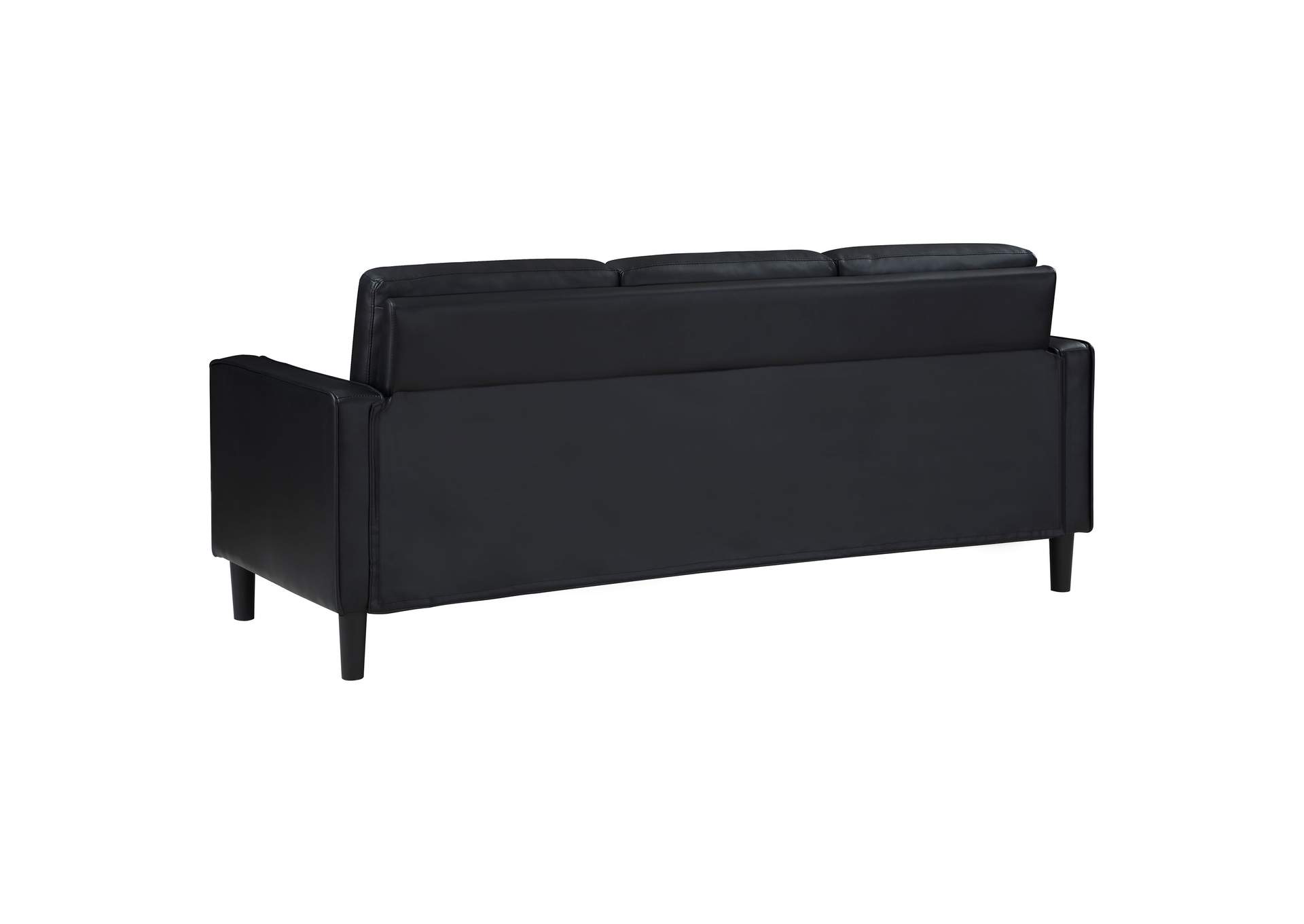 Ruth Upholstered Track Arm Sofa Black
