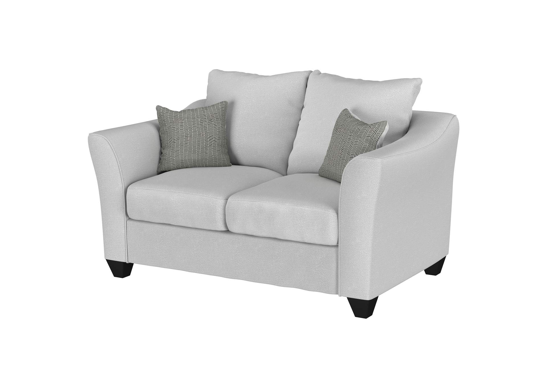 Salizar Upholstered Flared Arm Loveseat Sand
