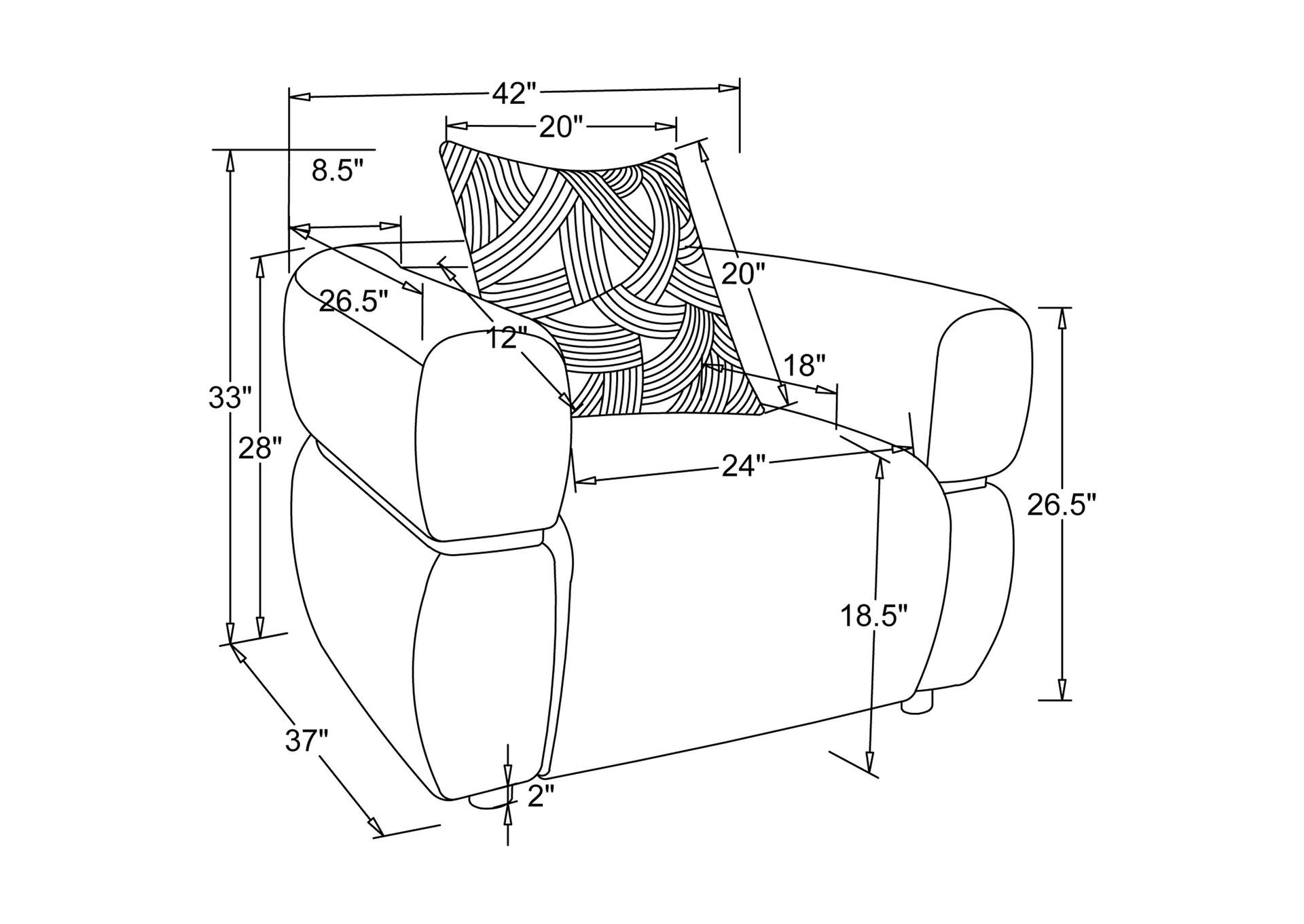 Jeanette 3-piece Fabric Upholstered Round Arm Sofa Set Beige image 13