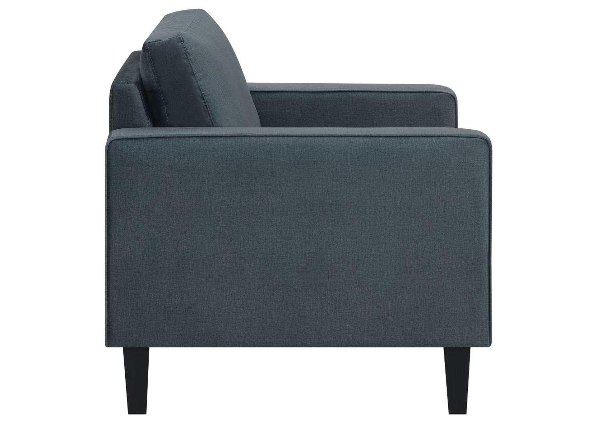 Gulfdale 3-piece Cushion Back Upholstered Living Room Set Dark Teal image 3