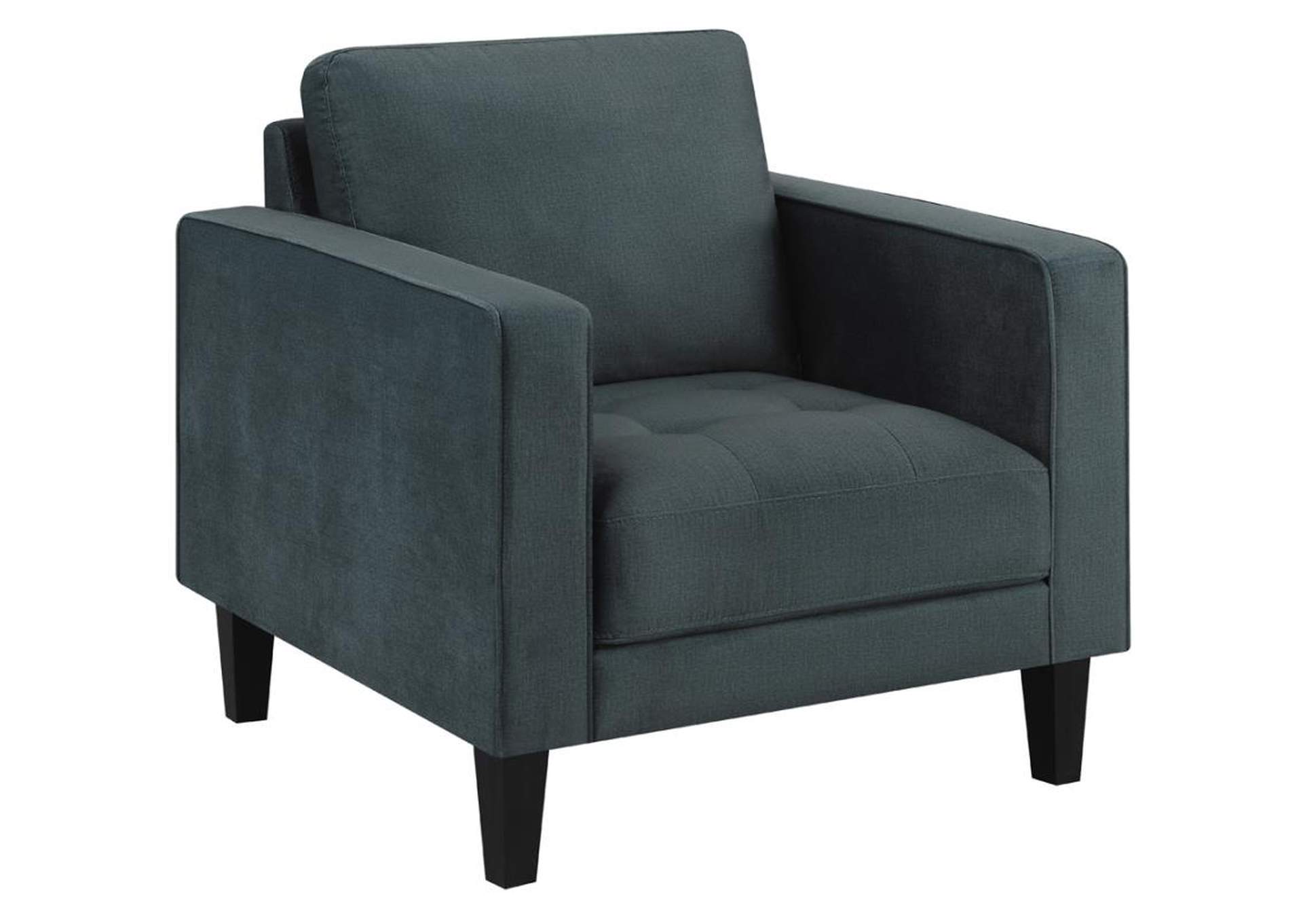 Gulfdale 3-piece Cushion Back Upholstered Living Room Set Dark Teal image 5