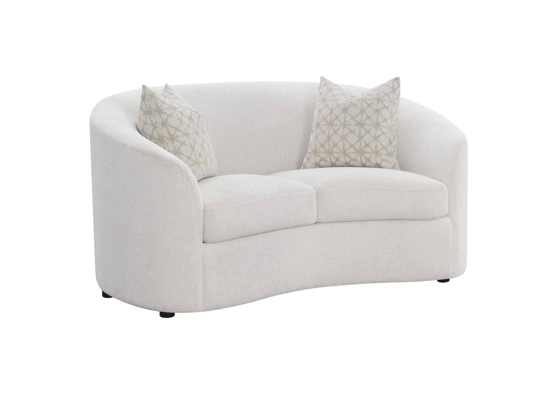 Rainn 2-piece Upholstered Tight Back Living Room Set Latte