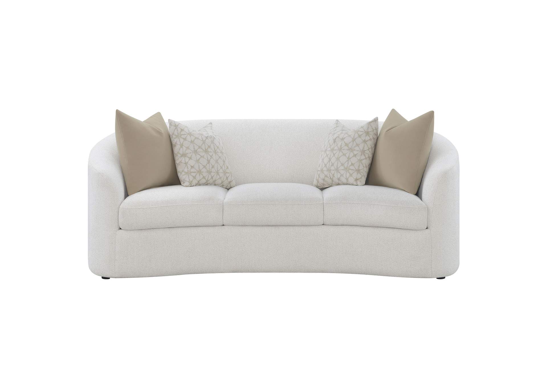 Rainn 3-piece Upholstered Tight Back Living Room Set Latte