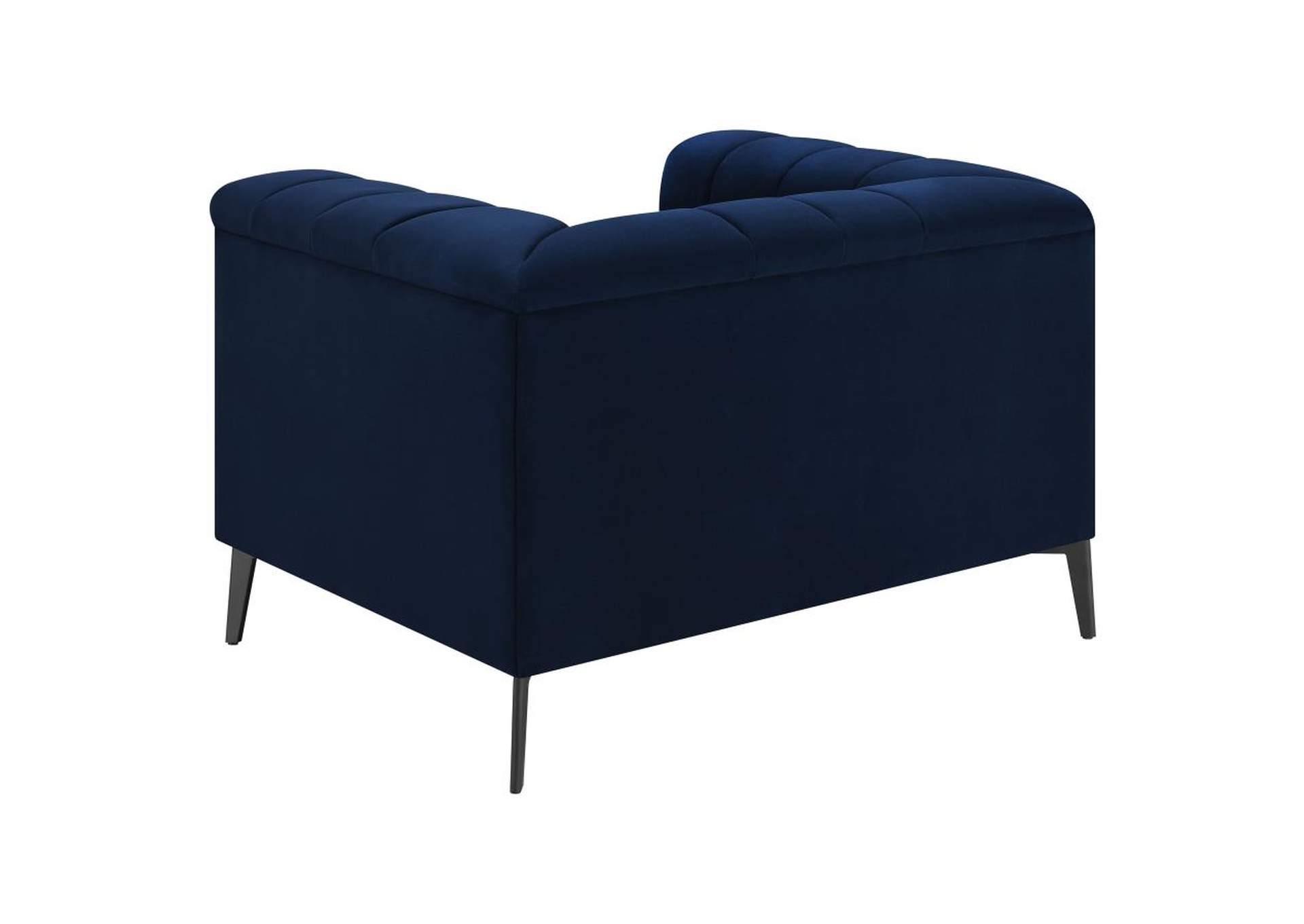 Chalet 3-piece Tuxedo Arm Living Room Set Blue image 5