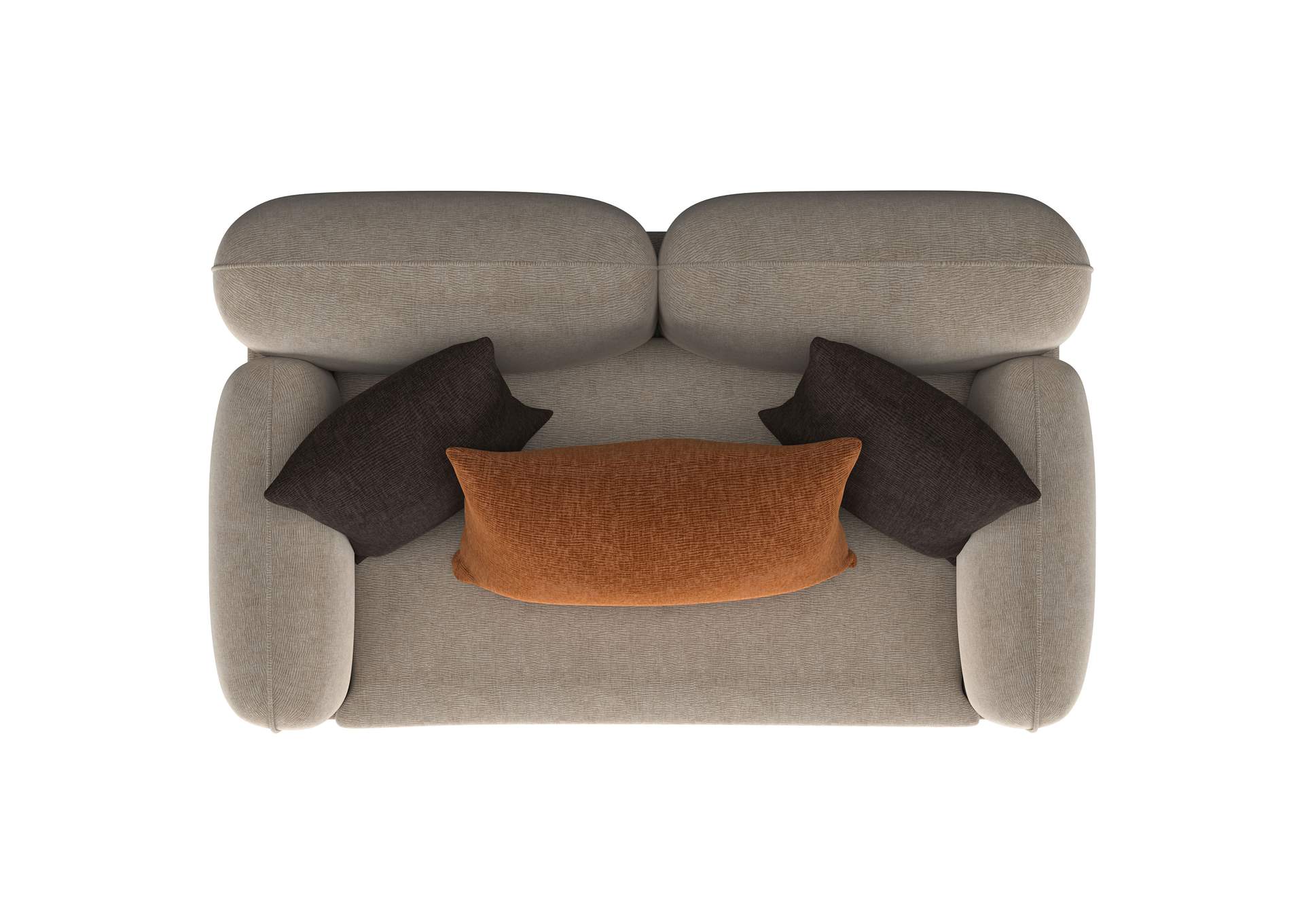 Jade Chenille Upholstered Sculpted Track Arm Loveseat Latte