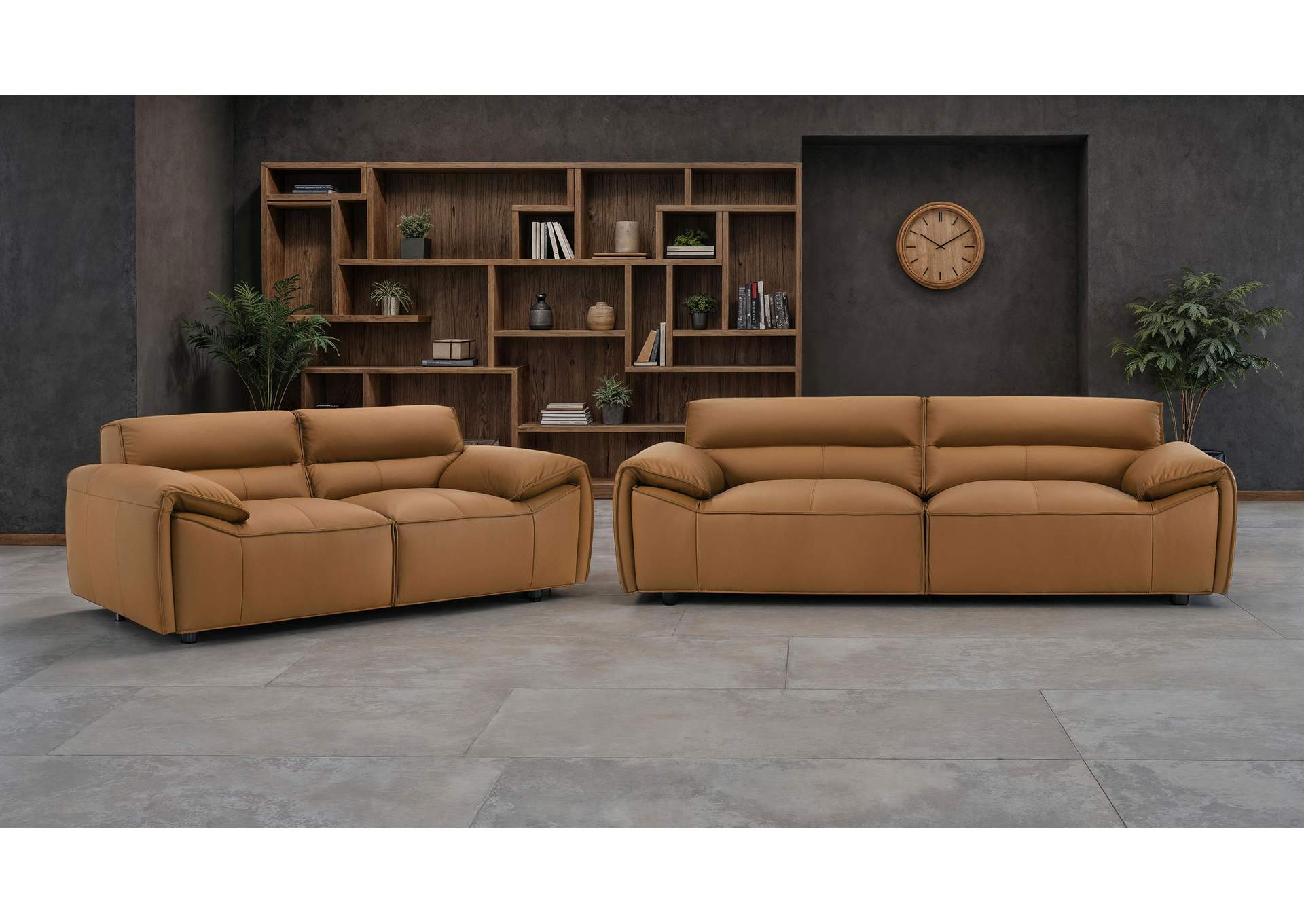 Buxton Top Grain Leather Upholstered Sofa Orange image 14