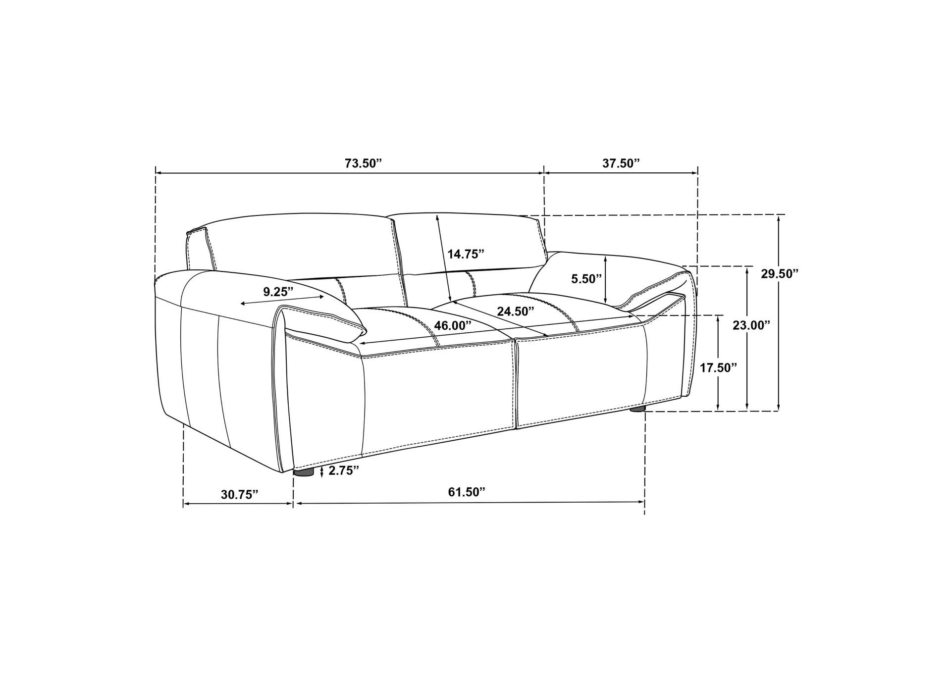 Buxton 2-piece Leather Upholstered Sofa Set Graphite image 15