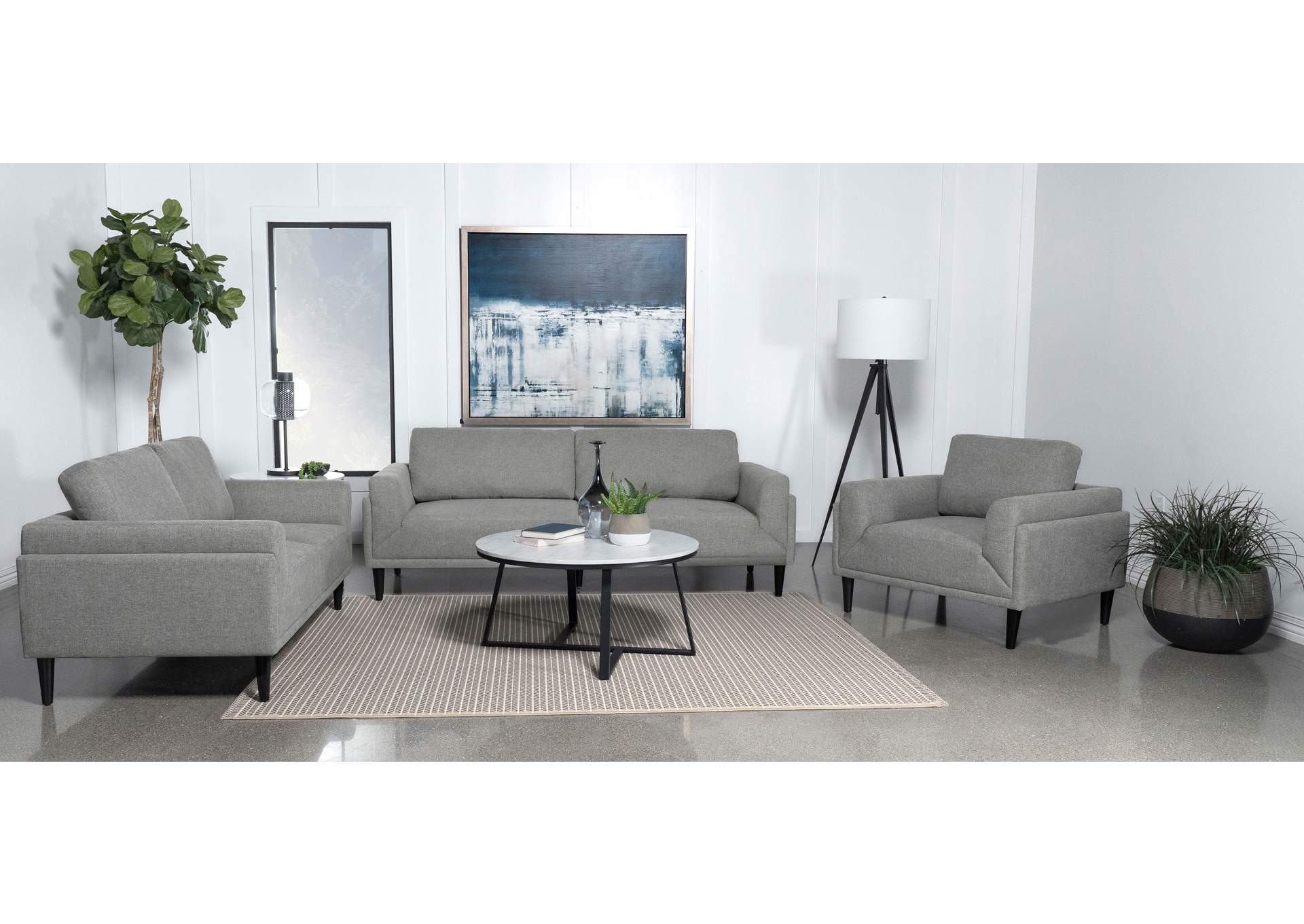 Rilynn Upholstered Track Arm Sofa Grey