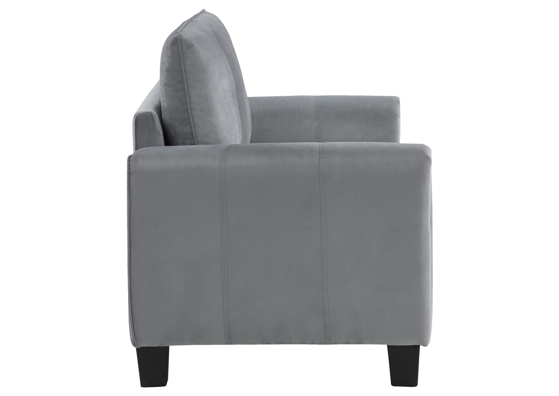 Davis 2-piece Upholstered Rolled Arm Sofa Grey