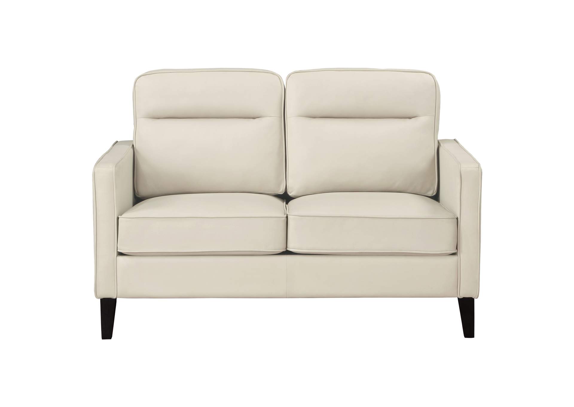 Jonah Upholstered Track Arm Loveseat Ivory