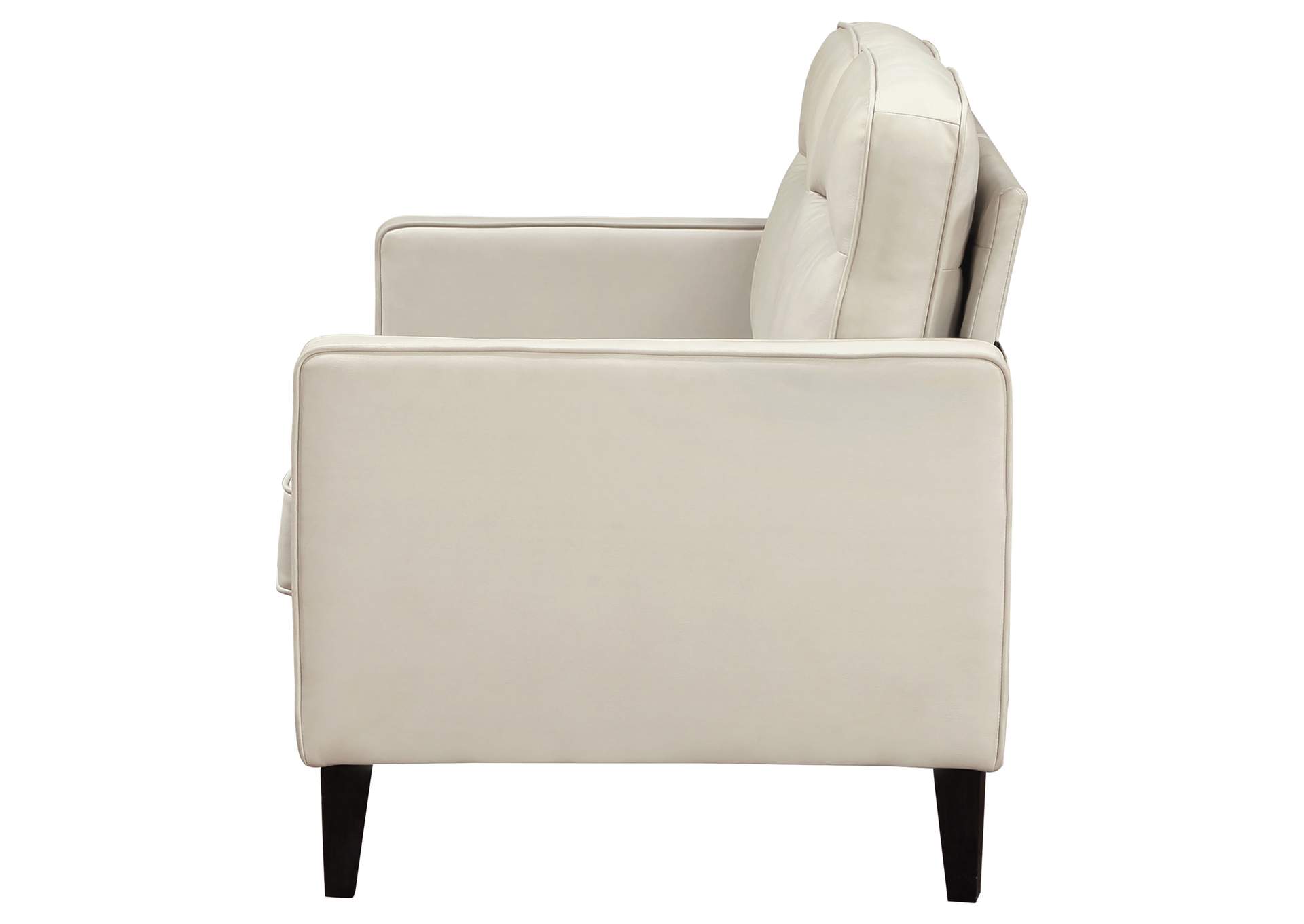 Jonah Upholstered Track Arm Loveseat Ivory