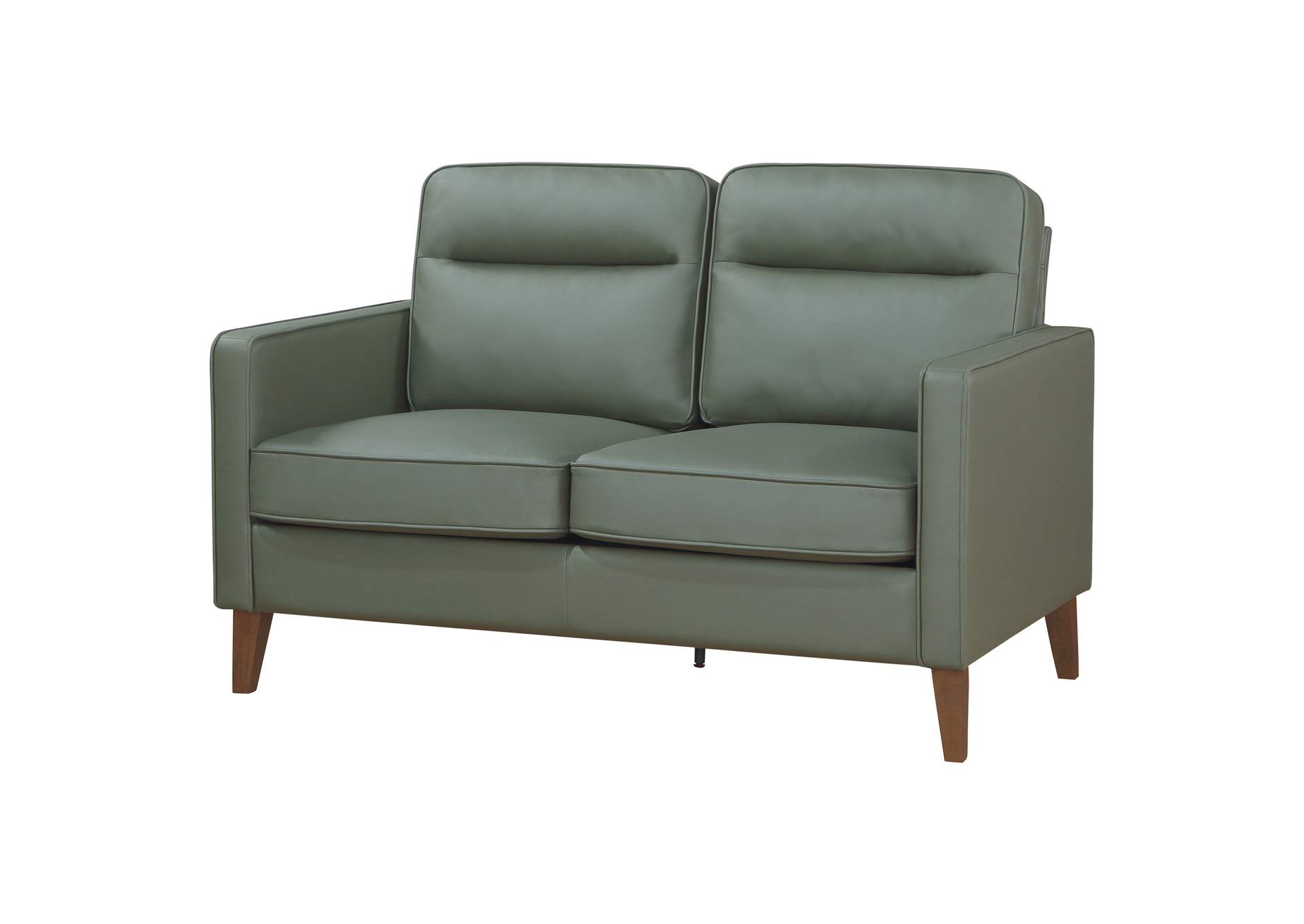 Jonah Upholstered Track Arm Loveseat Green