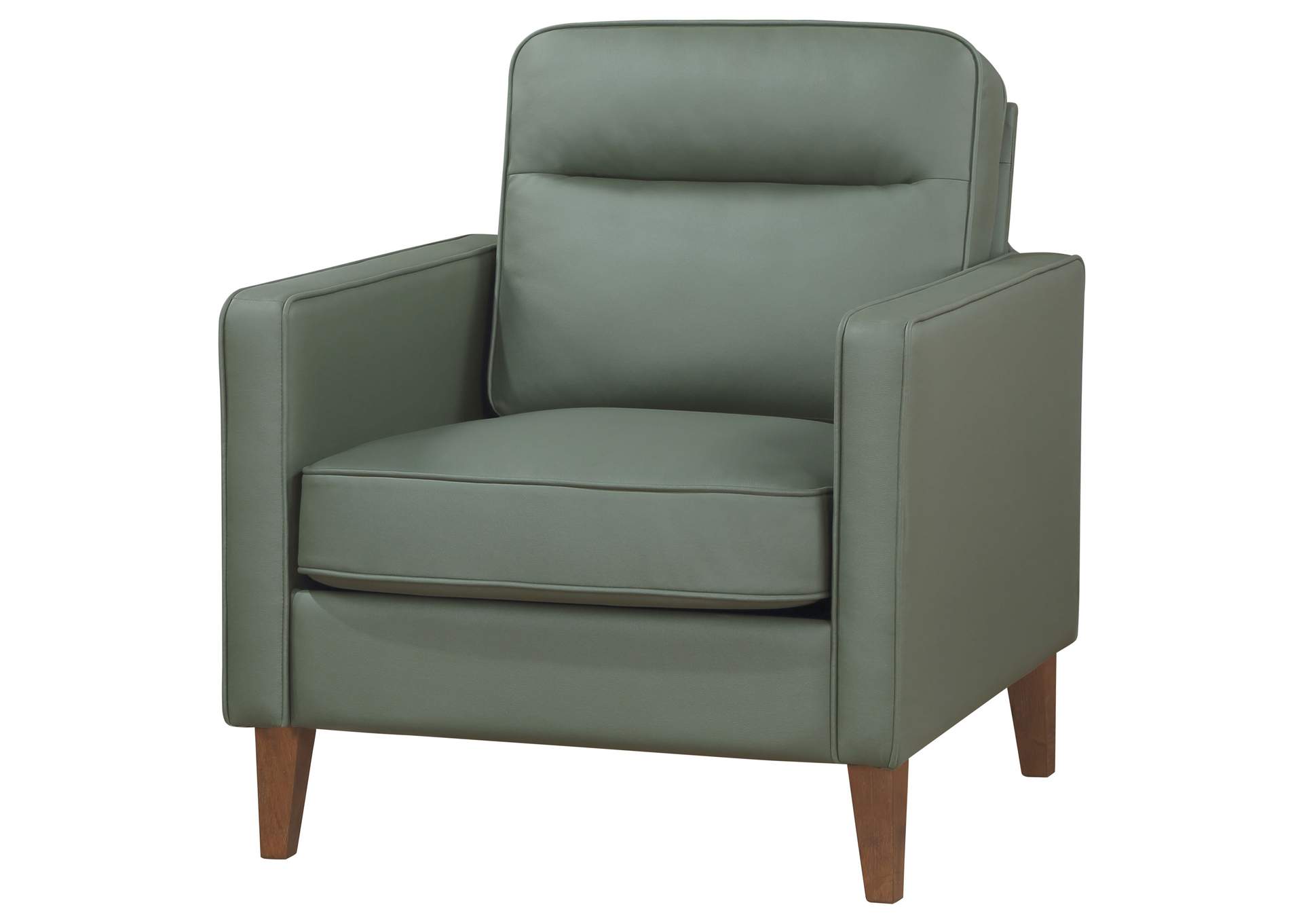 Jonah Upholstered Track Arm Accent Chair Green