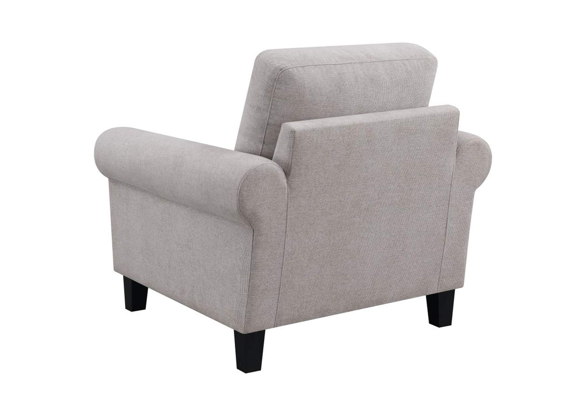 Nadine Upholstered Round Arm Living Room Set Oatmeal image 3