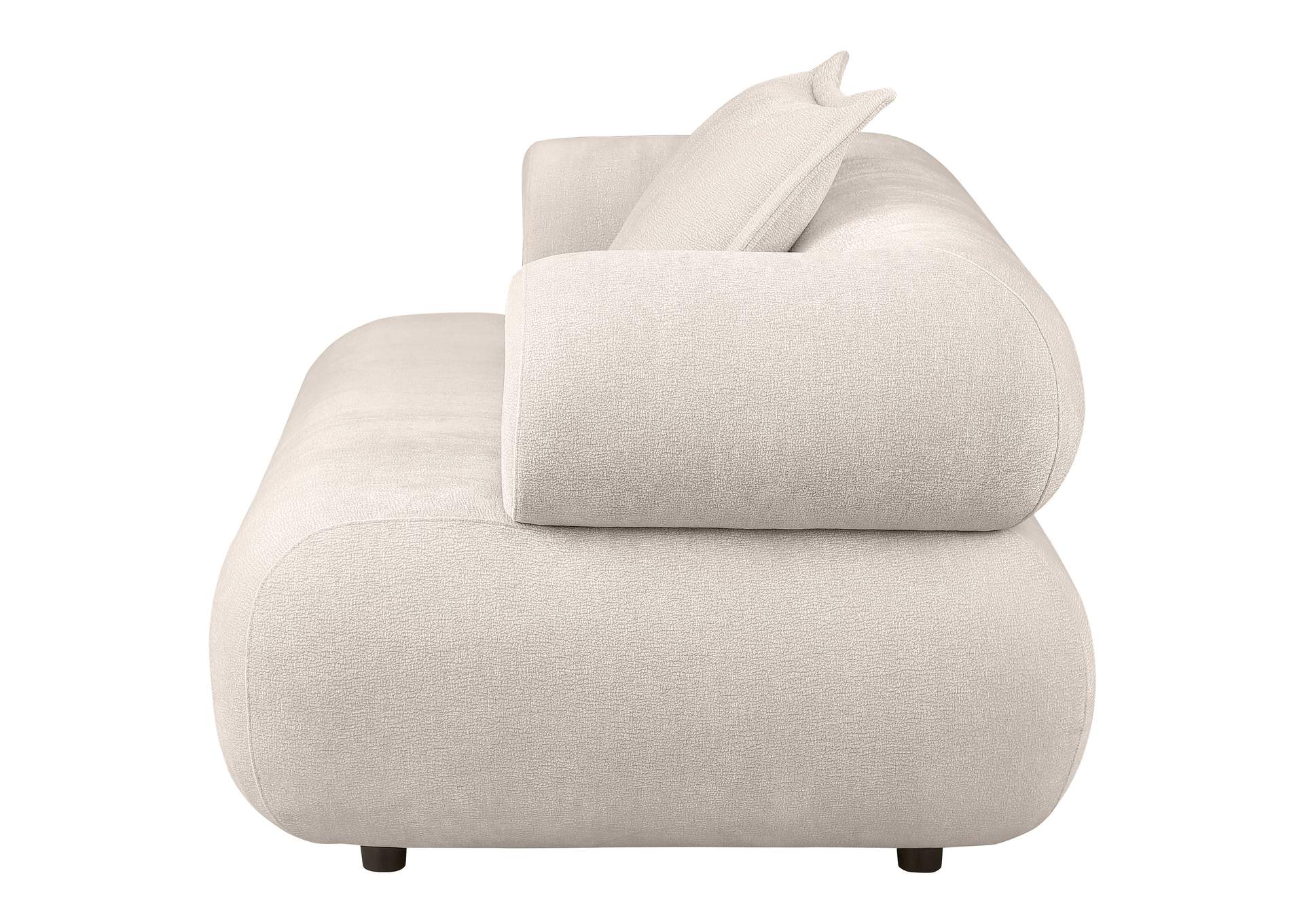 Eskola Chenille Accent Chair with Rounded Shelter Arms Ivory image 5