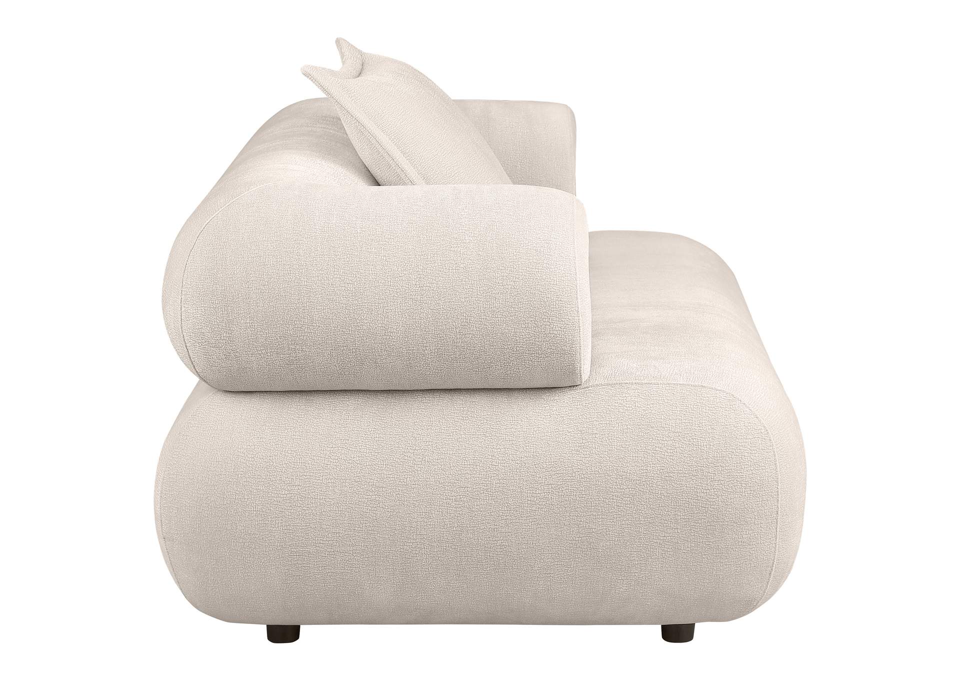 Eskola Chenille Accent Chair with Rounded Shelter Arms Ivory image 8