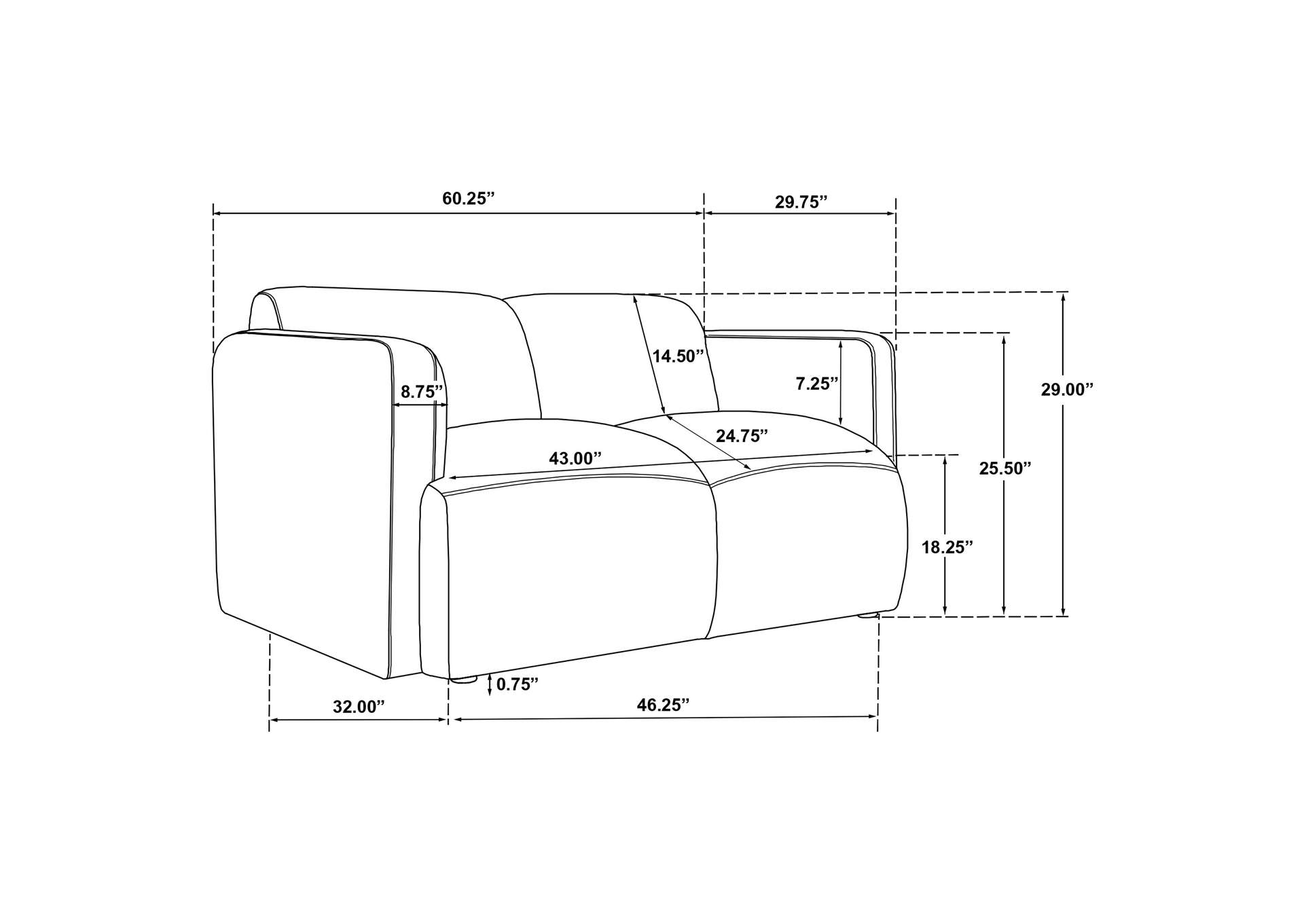 Dorset 3-piece Upholstered Round Track Arm Sofa Set White image 7