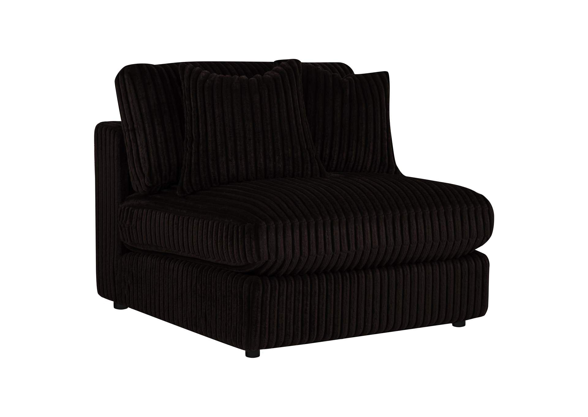 Blaine Upholstered Armless Chair Chocolate image 1
