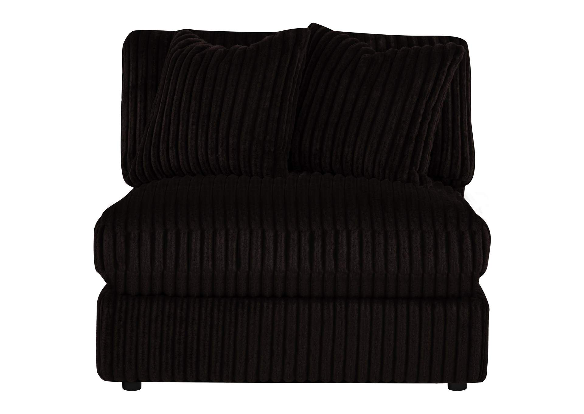 Blaine Upholstered Armless Chair Chocolate image 4