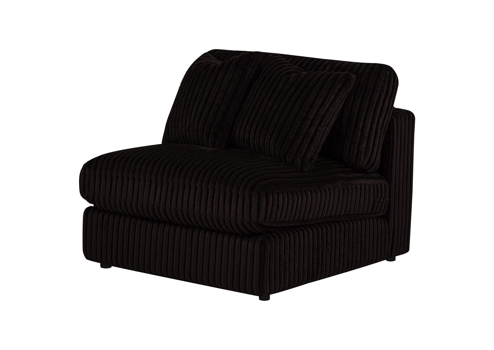 Blaine Upholstered Armless Chair Chocolate image 5