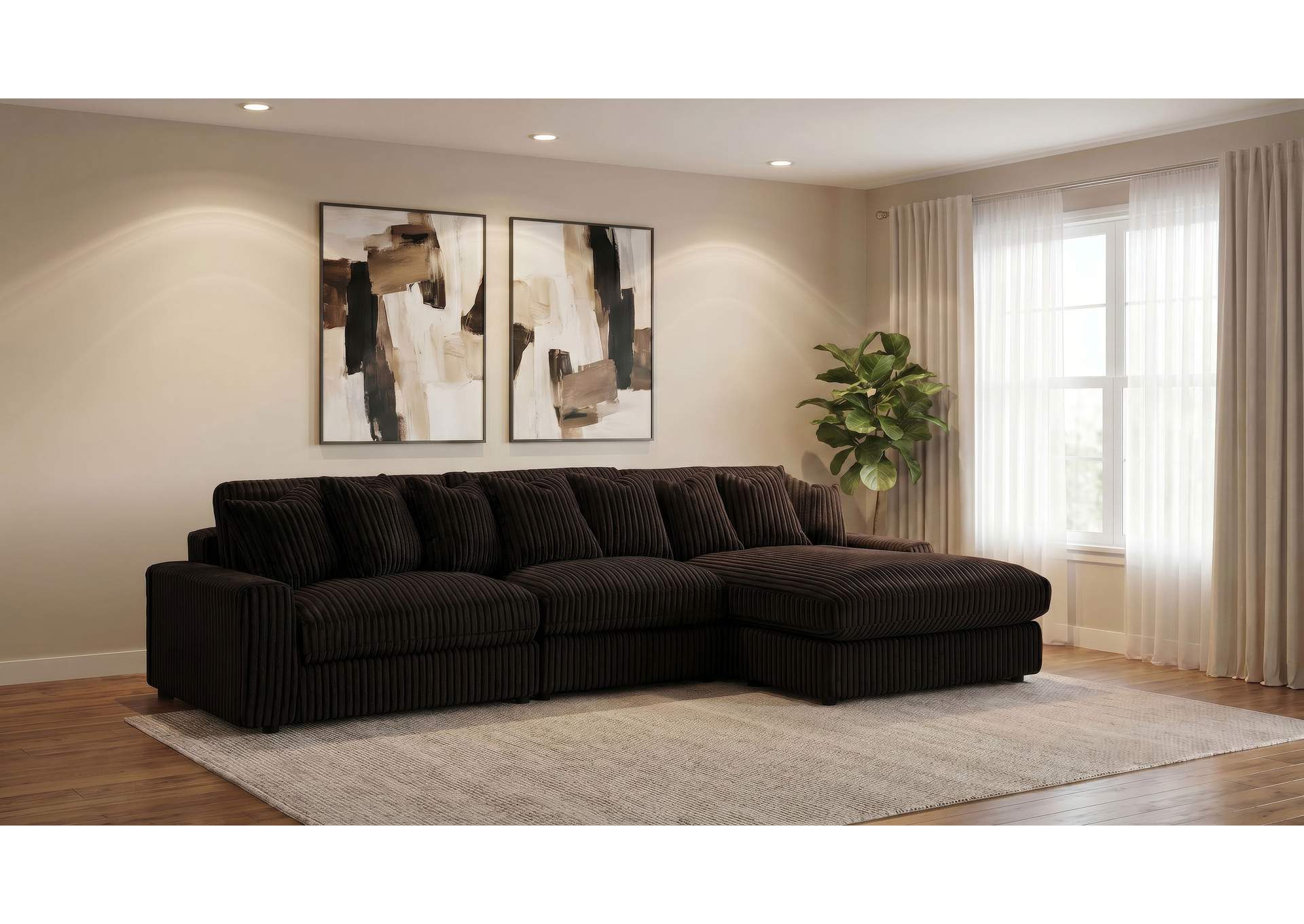 Blaine Upholstered Armless Chair Chocolate image 12