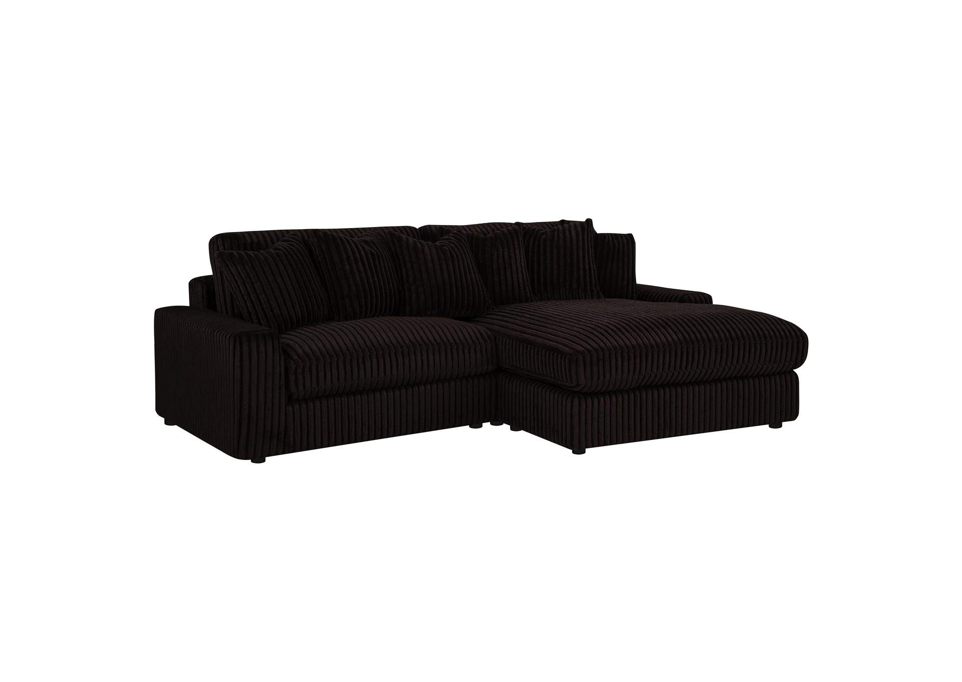 Blaine Upholstered Reversible Chaise Sectional Sofa Chocolate image 1