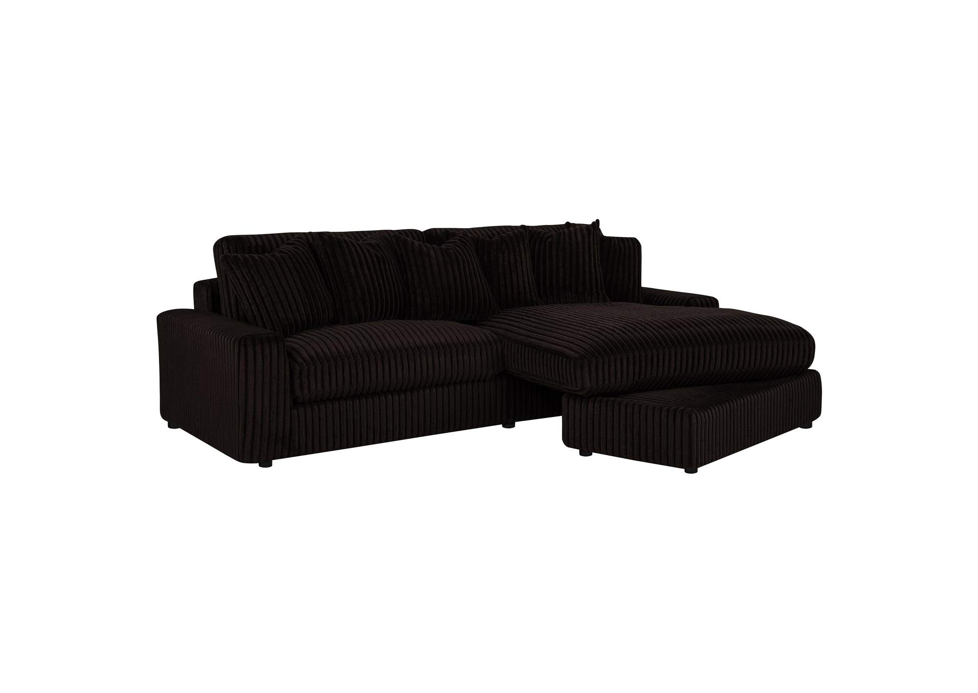 Blaine Upholstered Reversible Chaise Sectional Sofa Chocolate image 20