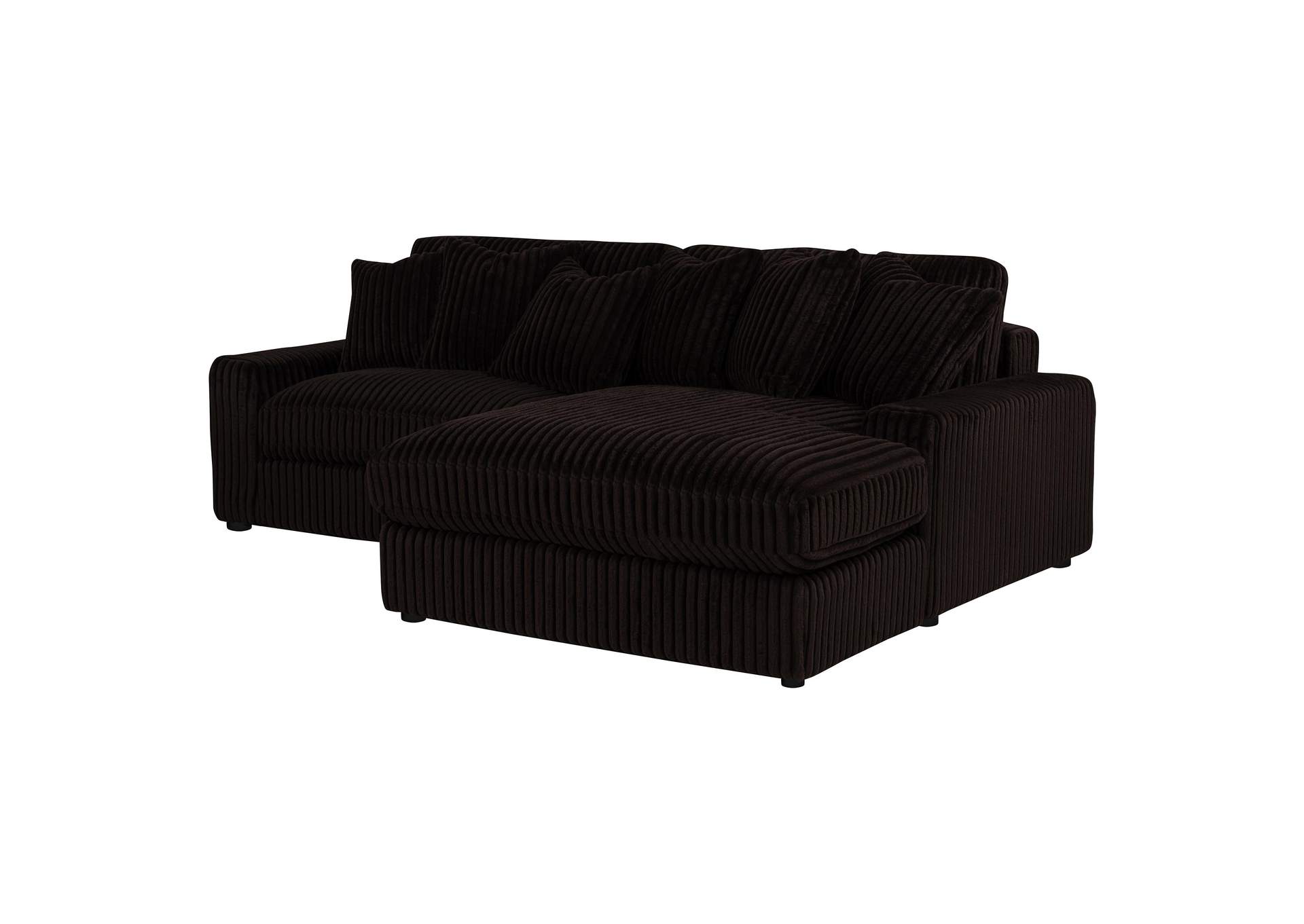 Blaine Upholstered Reversible Chaise Sectional Sofa Chocolate image 18
