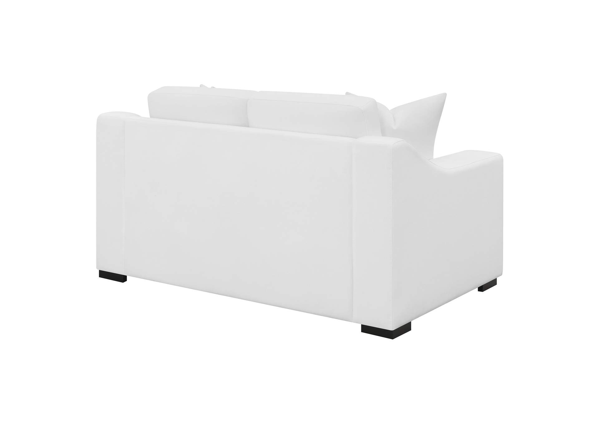 Ashlyn Upholstered Sloped Arm Loveseat White