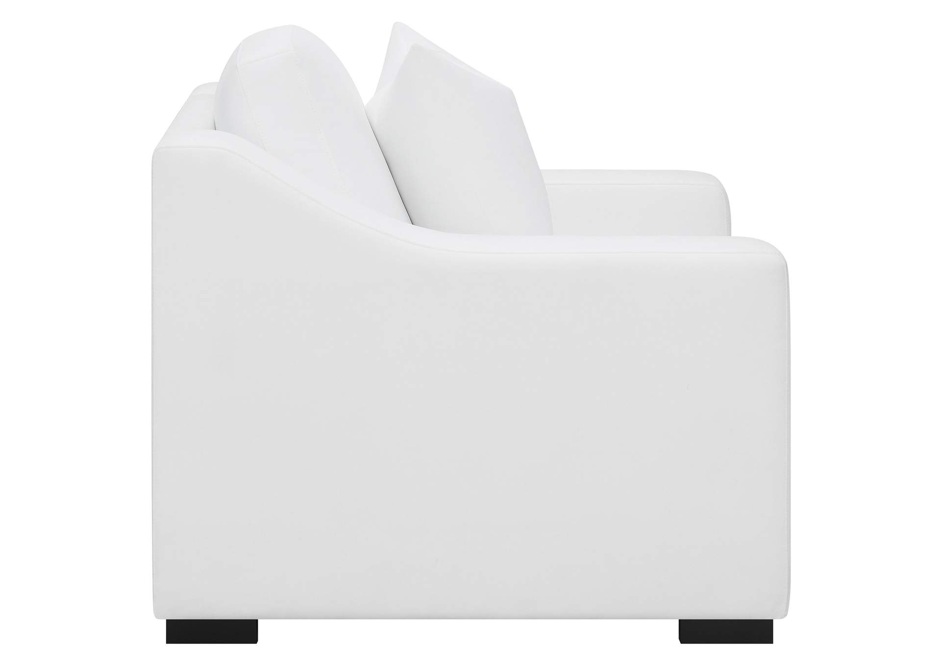Ashlyn Upholstered Sloped Arm Accent Chair White