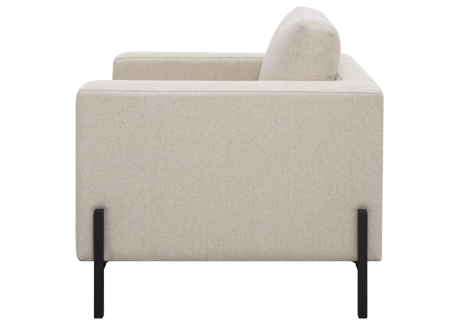 Tilly Upholstered Track Arm Accent Chair Oatmeal