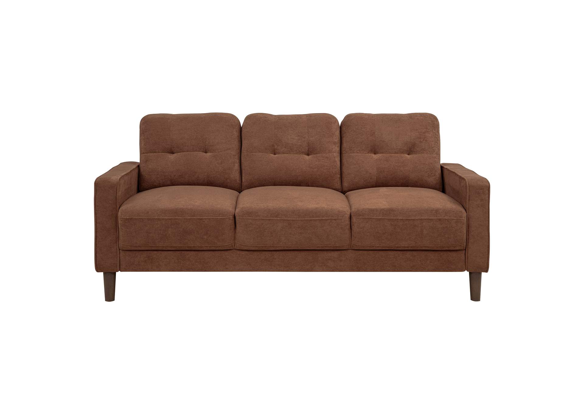 Bowen II 2-piece Fabric Upholstered Track Arm Sofa Set Rust image 4