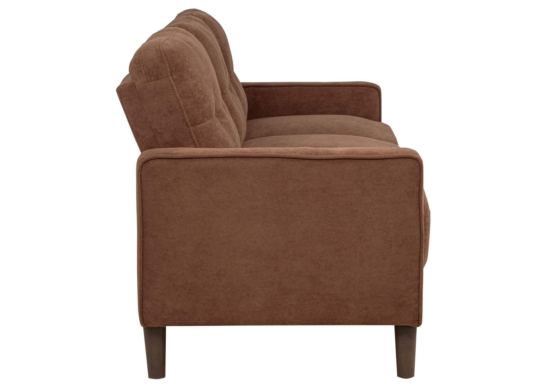 Bowen II 2-piece Fabric Upholstered Track Arm Sofa Set Rust image 6