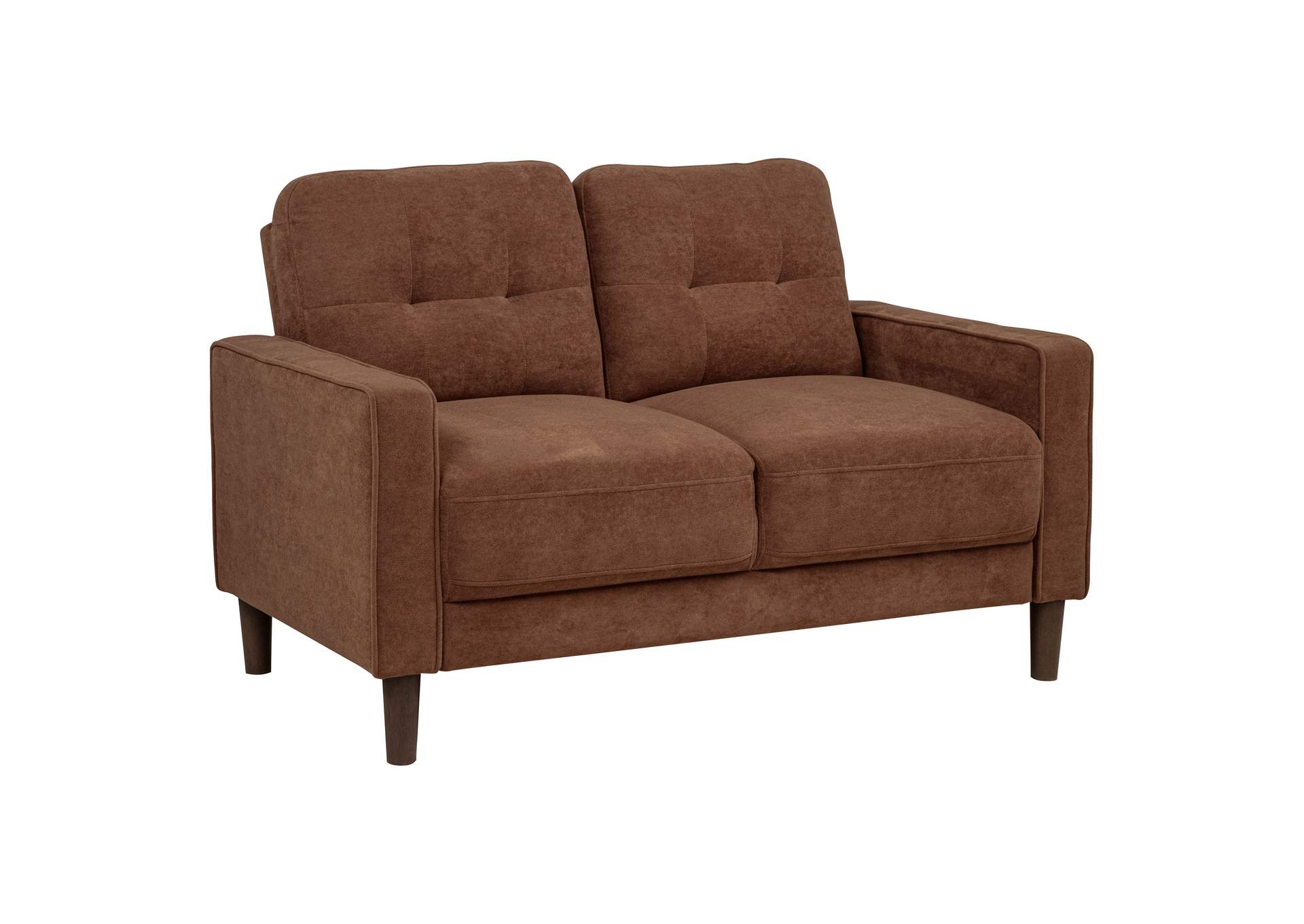 Bowen II 2-piece Fabric Upholstered Track Arm Sofa Set Rust image 7